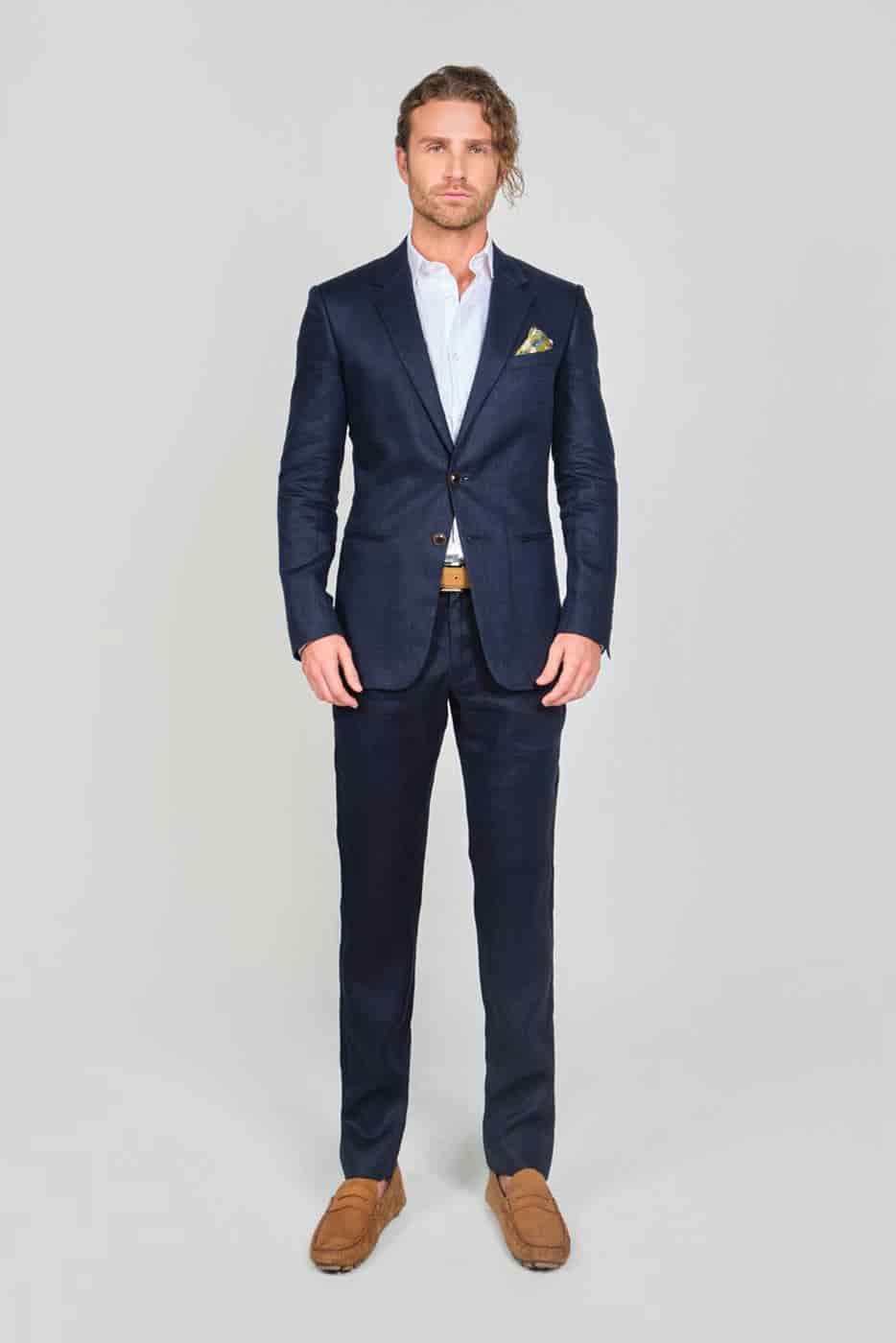 Traje Formal Sobre Medida Lino Turqui - miniatura 2