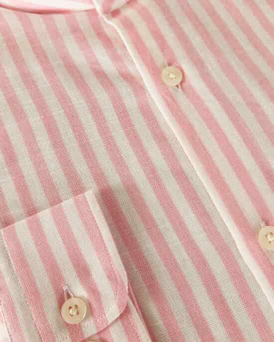CAMISA NERU BLANCA RAYAS ROSADAS - miniatura 2