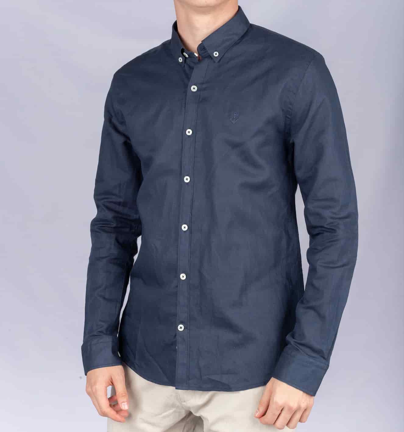 Camisa de Lino Azul Navy - miniatura 1