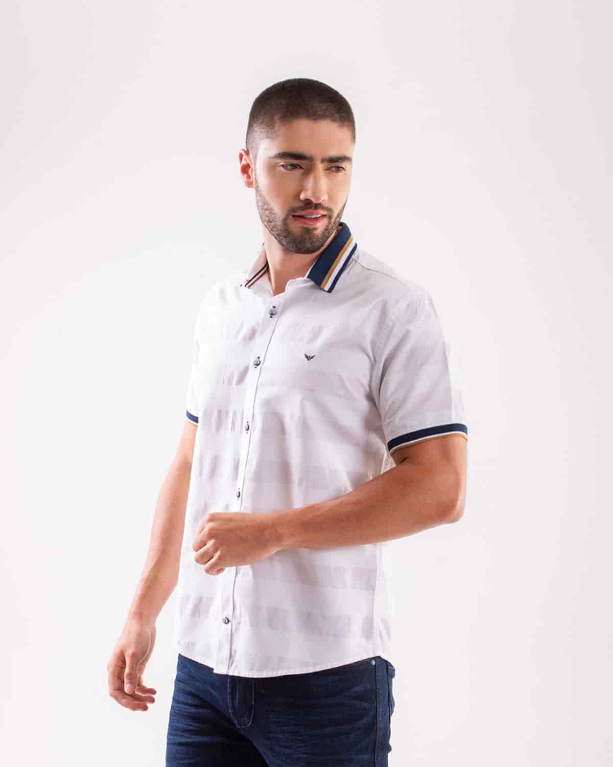 Camisa blanca manga corta para hombre - miniatura 27