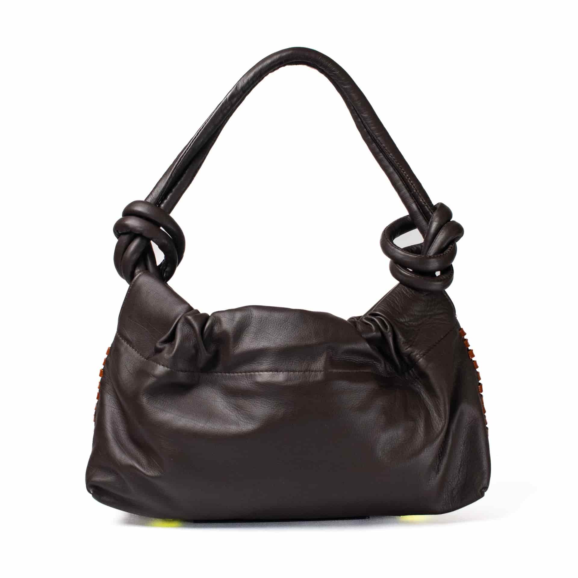 CHUNKIE baguette BAG - chocolate x honey weave - miniatura 1