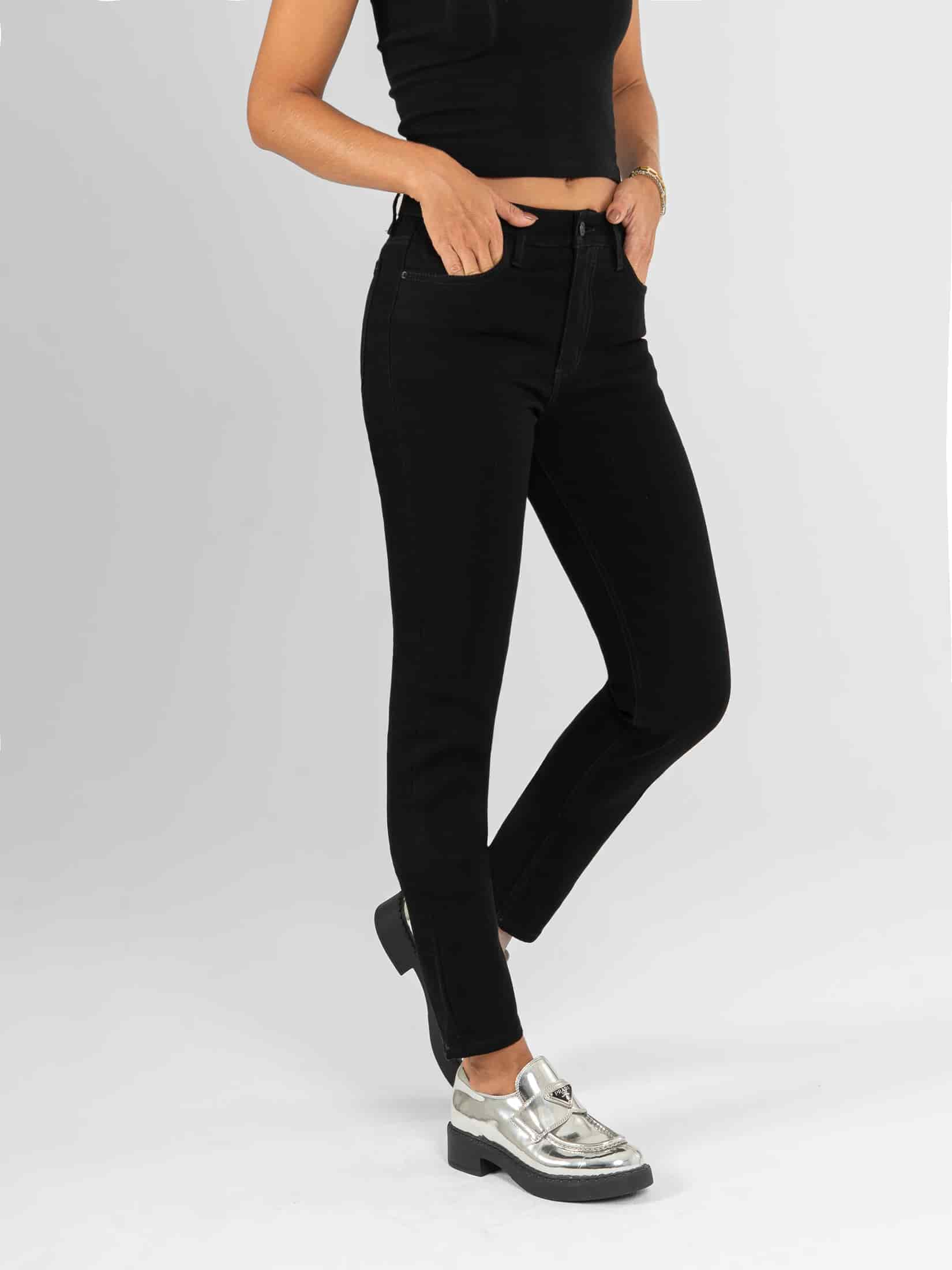 Ref: 066486 Jean Skinny stretch, tiro medio, tono negro. - miniatura 3
