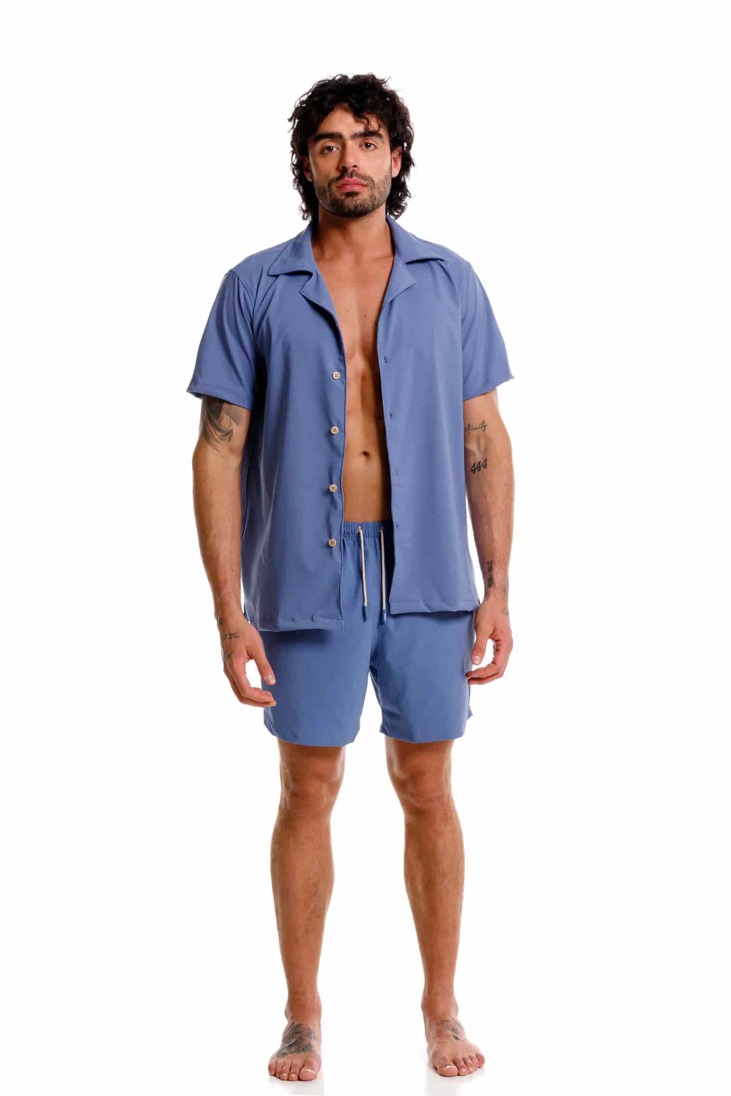 Camisa Playera Azul - miniatura 4
