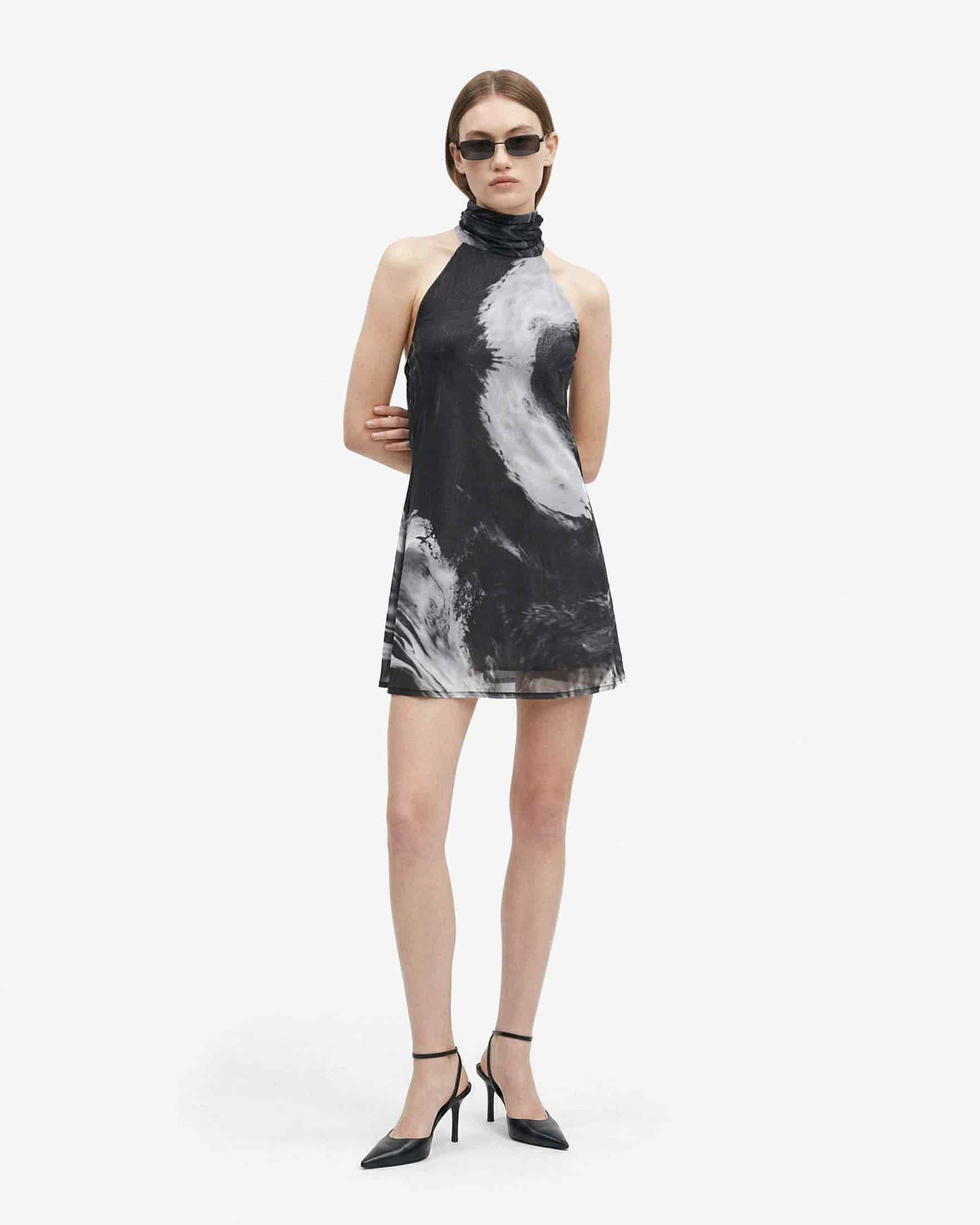 Halter Mesh Mini Dress - miniatura 2