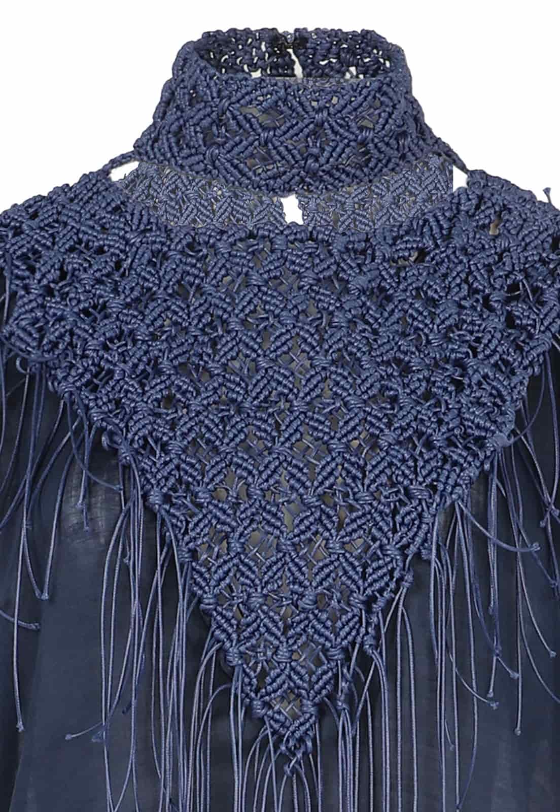 MACRAME FLOWER COLLAR DRESS - miniatura 5