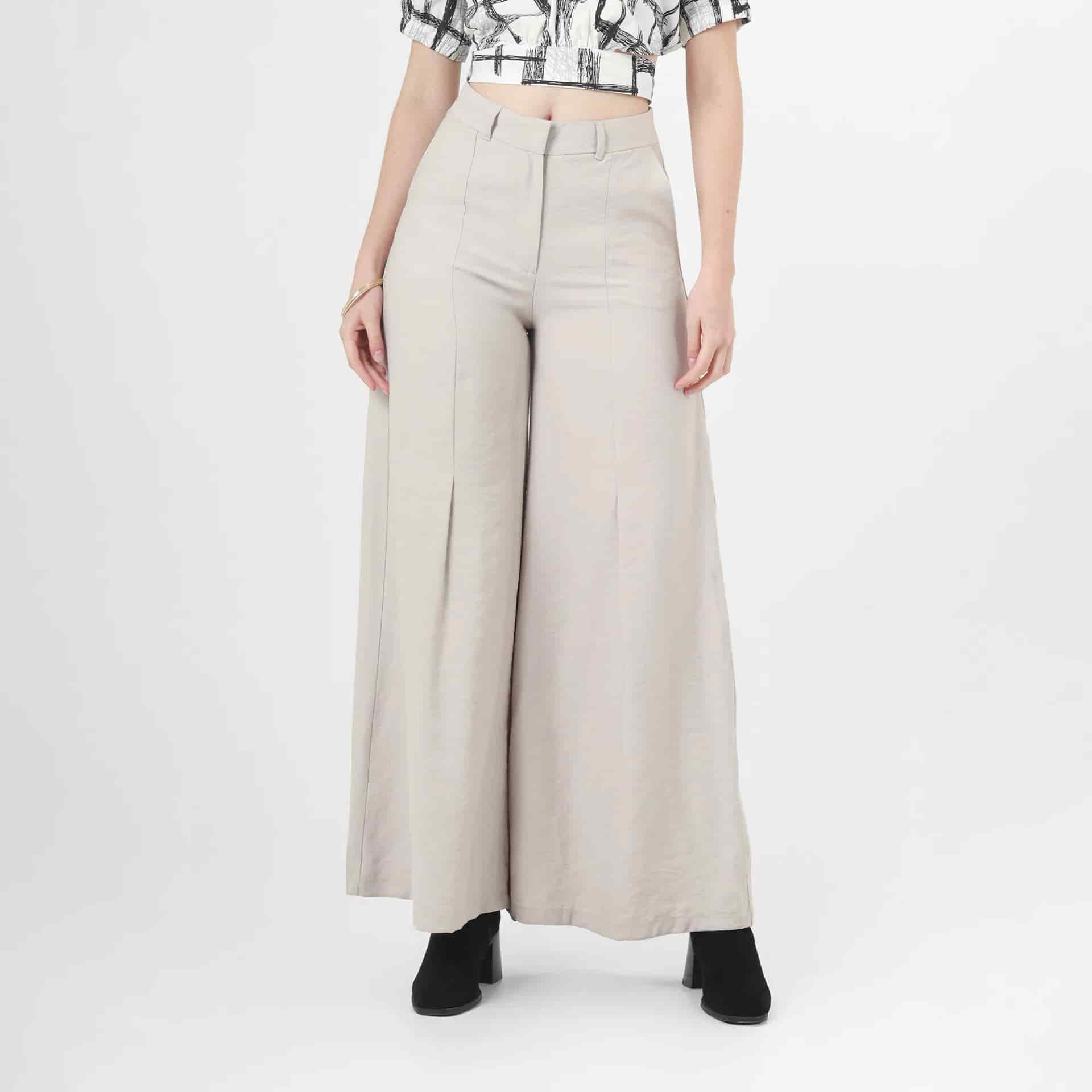 Pantalon Tiro Alto Bota Palazzo - miniatura 4