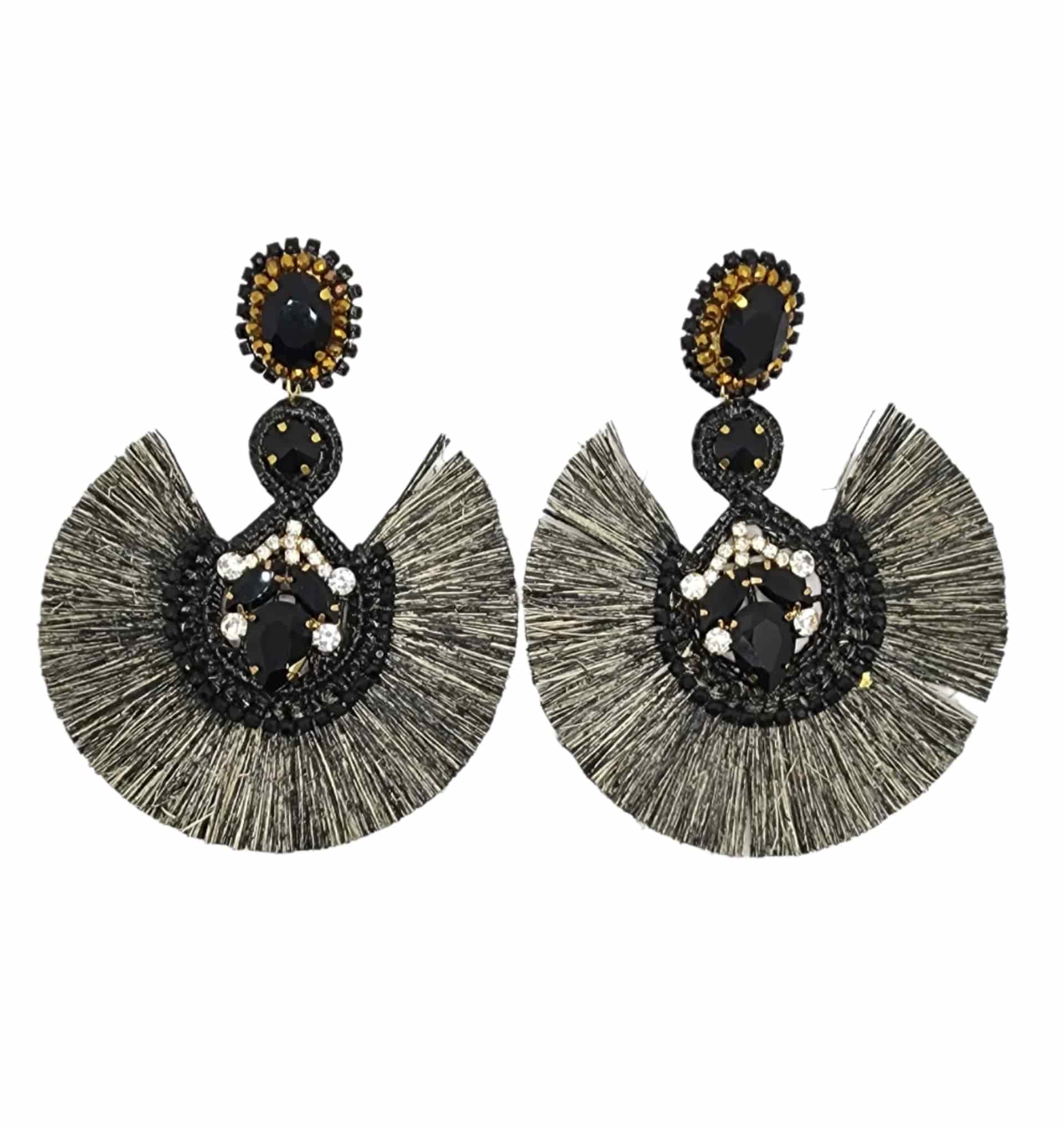 Black Half Moon Earrings - miniatura 1