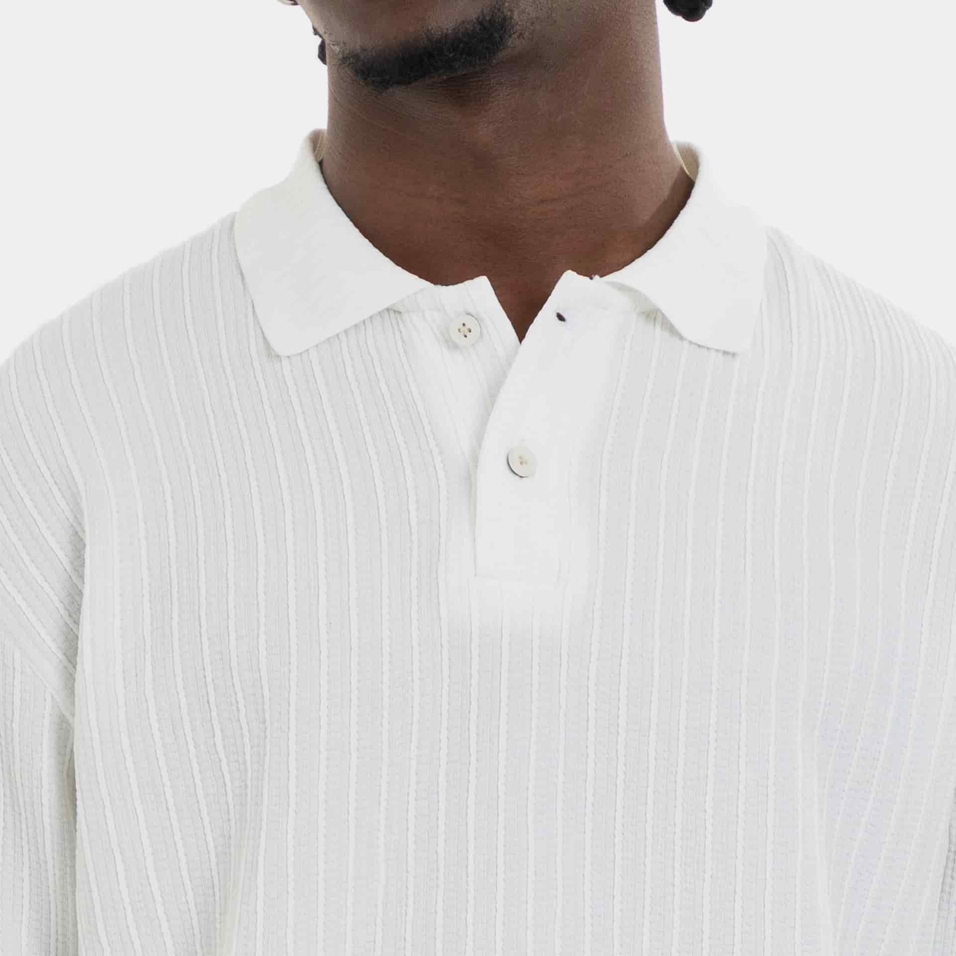 Refined Polo Knit Ivory - miniatura 6