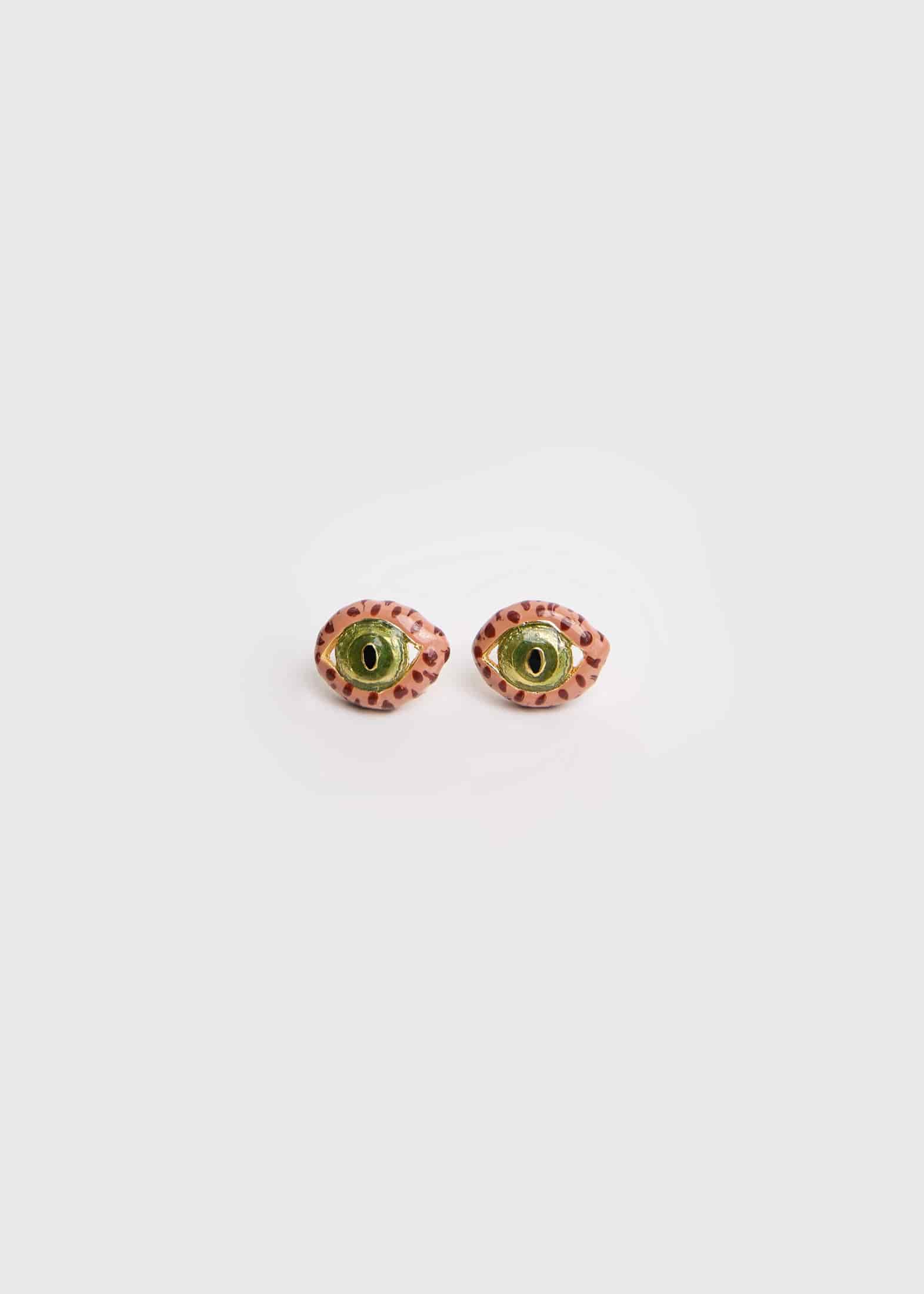 Aretes Cat Eye Mini Terracota - miniatura 3