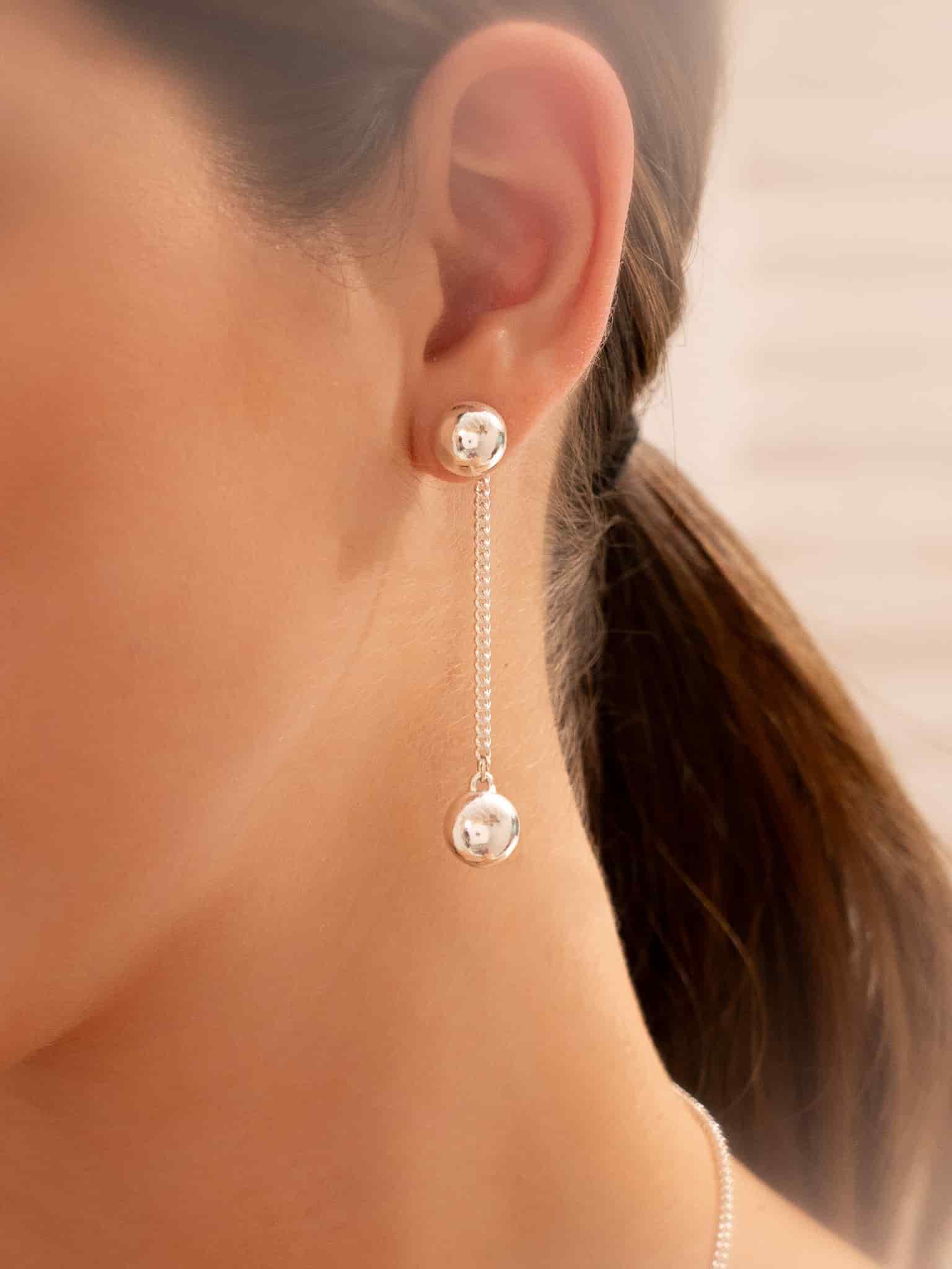 Aretes Cadena Bola - miniatura 2