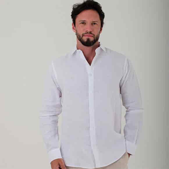 CAMISA ML 100% LINO HOMBRE - miniatura 2