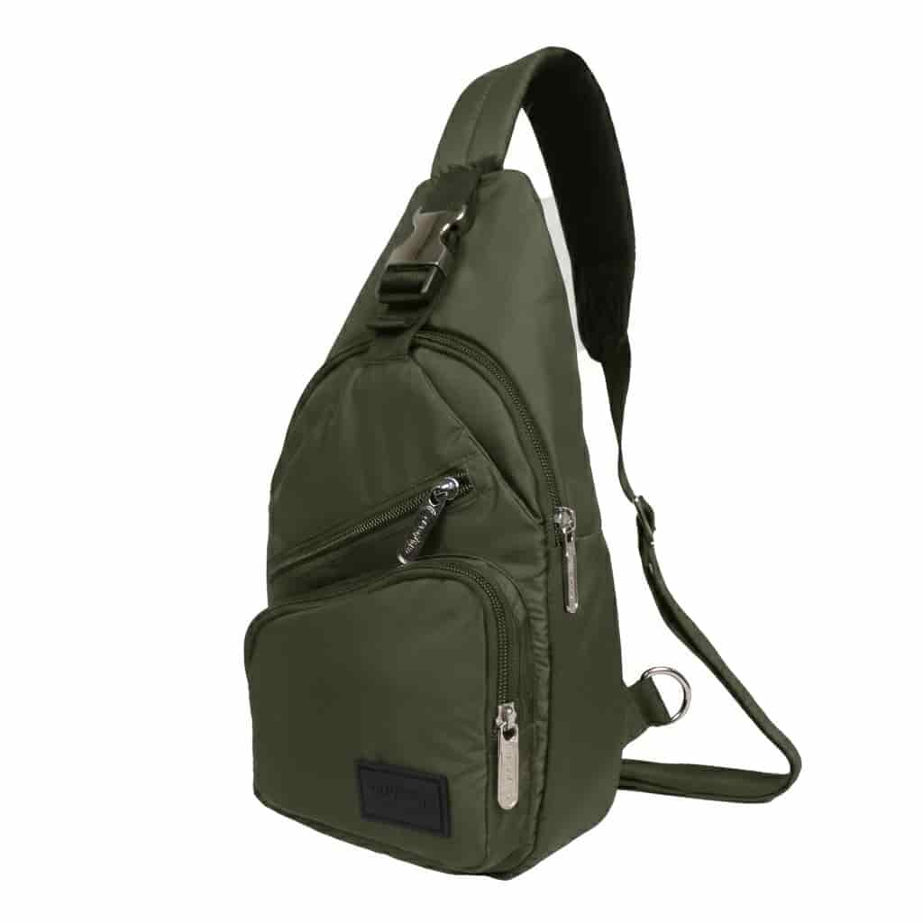Bandolera Cruzada de Viaje Mediana Light Verde Militar -VM - miniatura 4