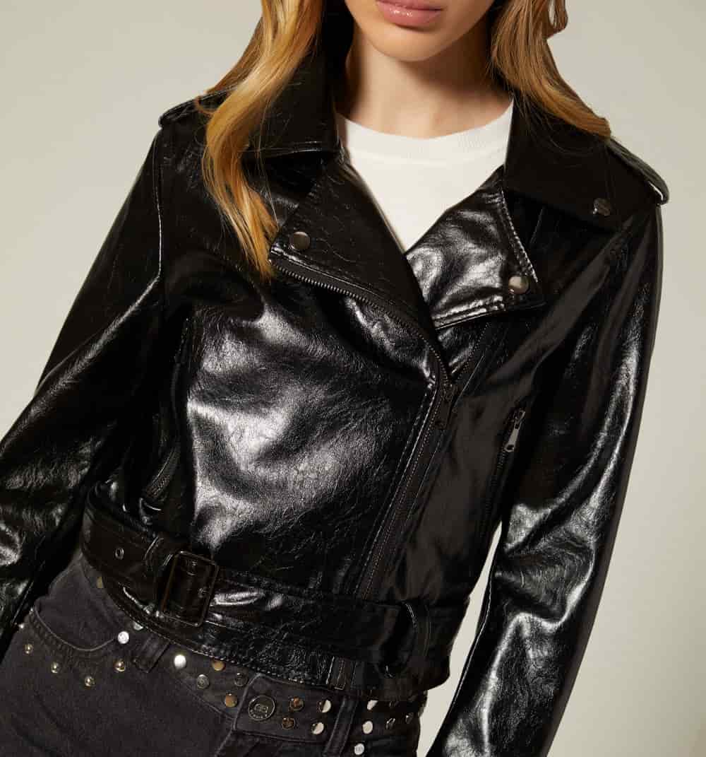 Chaqueta biker con cinturon - miniatura 19