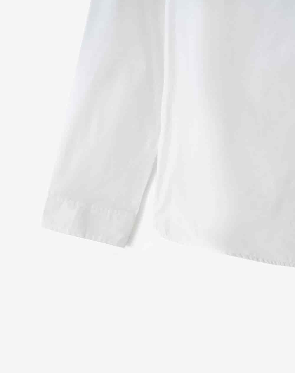 Camisa manga larga regular blanco mujer - miniatura 2