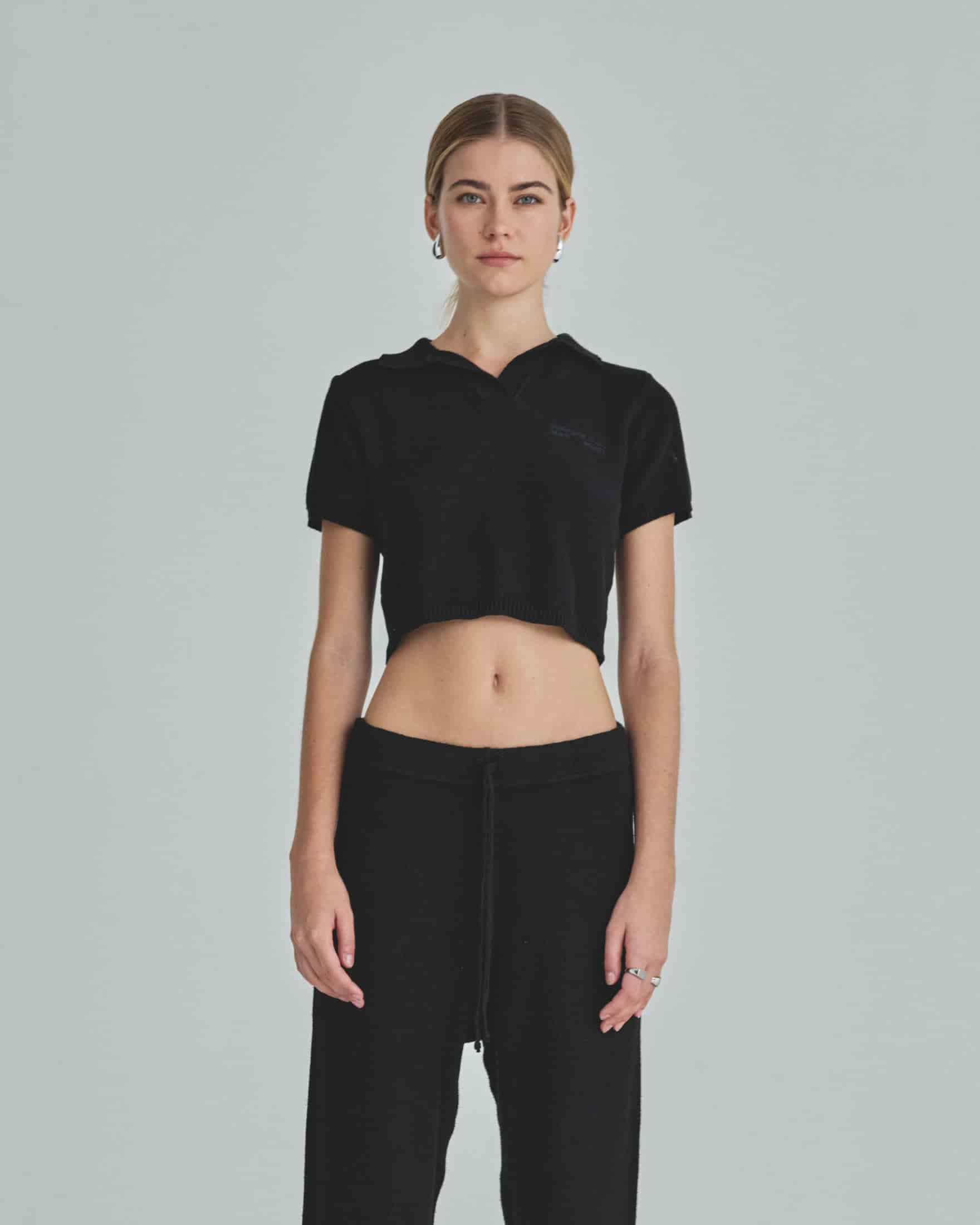 W Holy State Undergold Studio Polo Shirt Black - miniatura 2