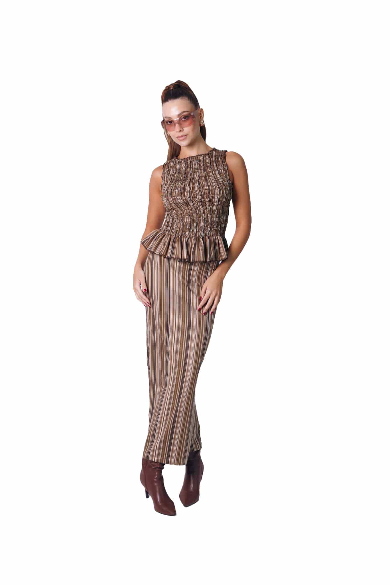 Ruched Shirt In Desert Burn - miniatura 4
