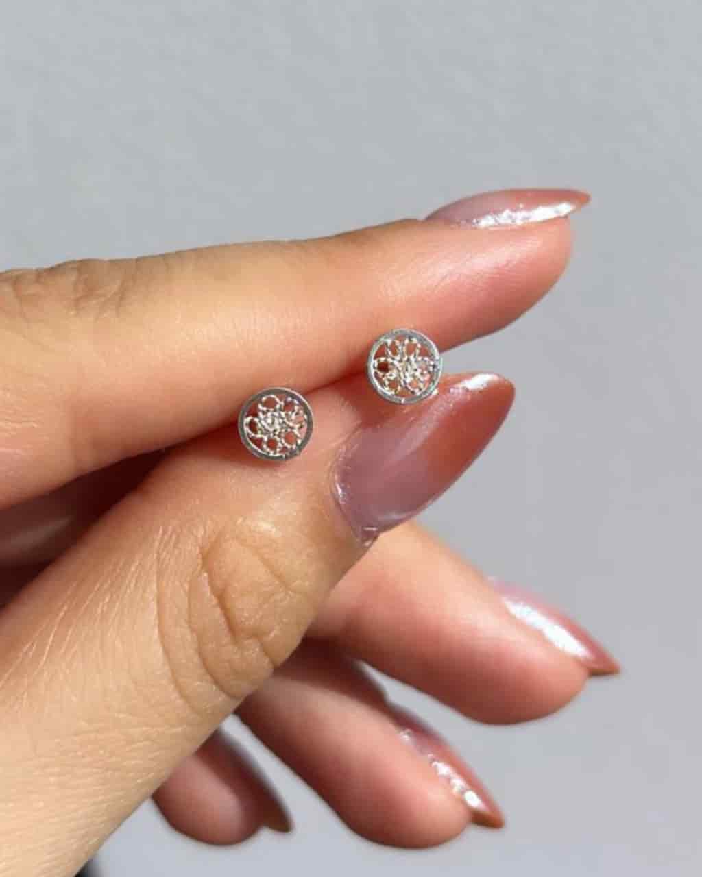 Topo circulo Tejido Caracol en plata filigrana - miniatura 2