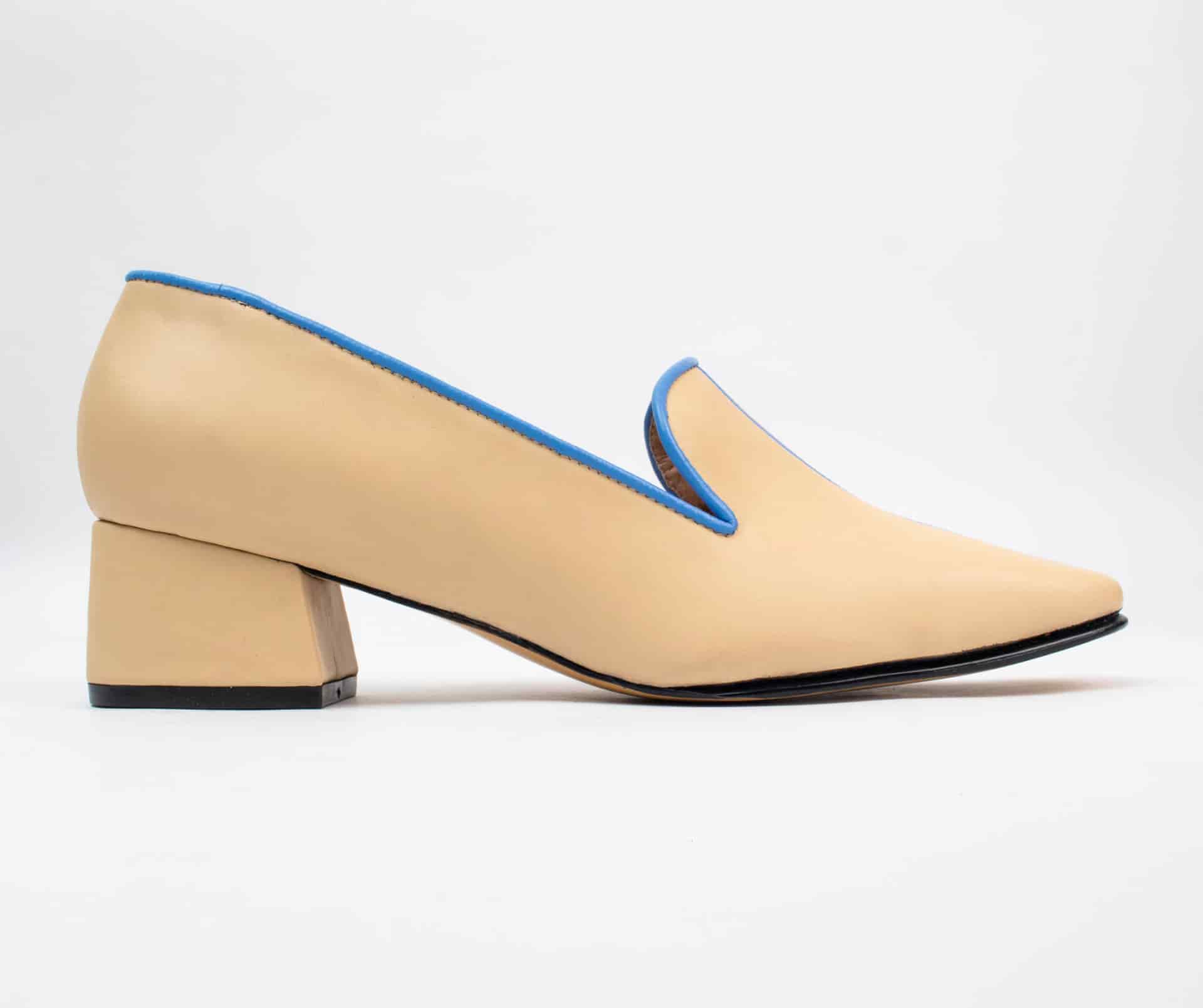 LOAFERS - beige X blue - miniatura 4