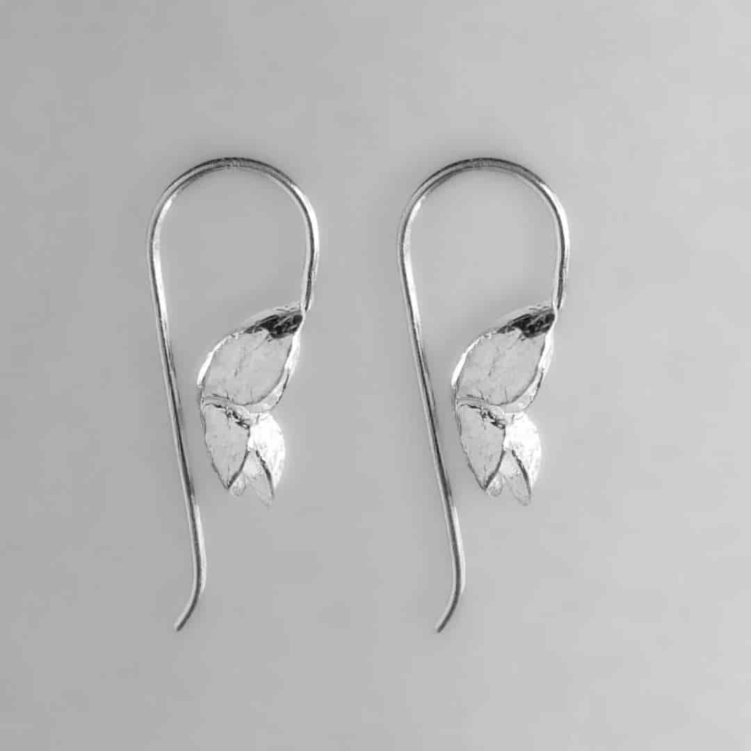 Aretes suculenta Simona largos (L) en plata - miniatura 2