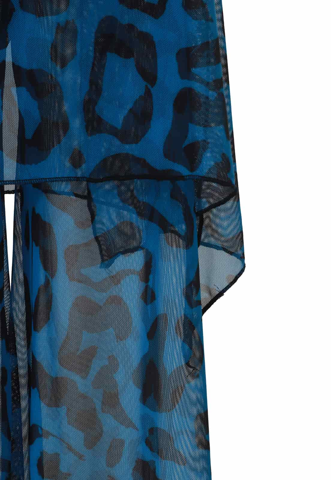 Blue Black Leopard Mesh Pant - miniatura 6