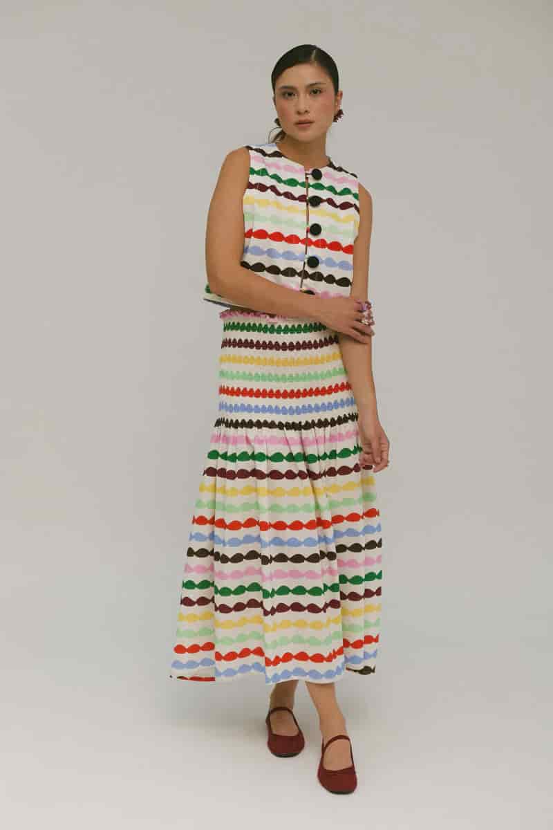 Falda Shirred Glaseado Arcoiris - miniatura 2