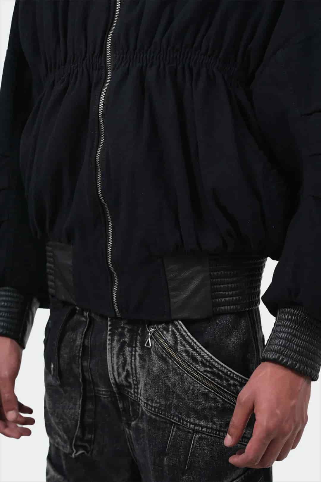 VENENO CHAQUETA DENIM CUERO BOMBER - miniatura 8