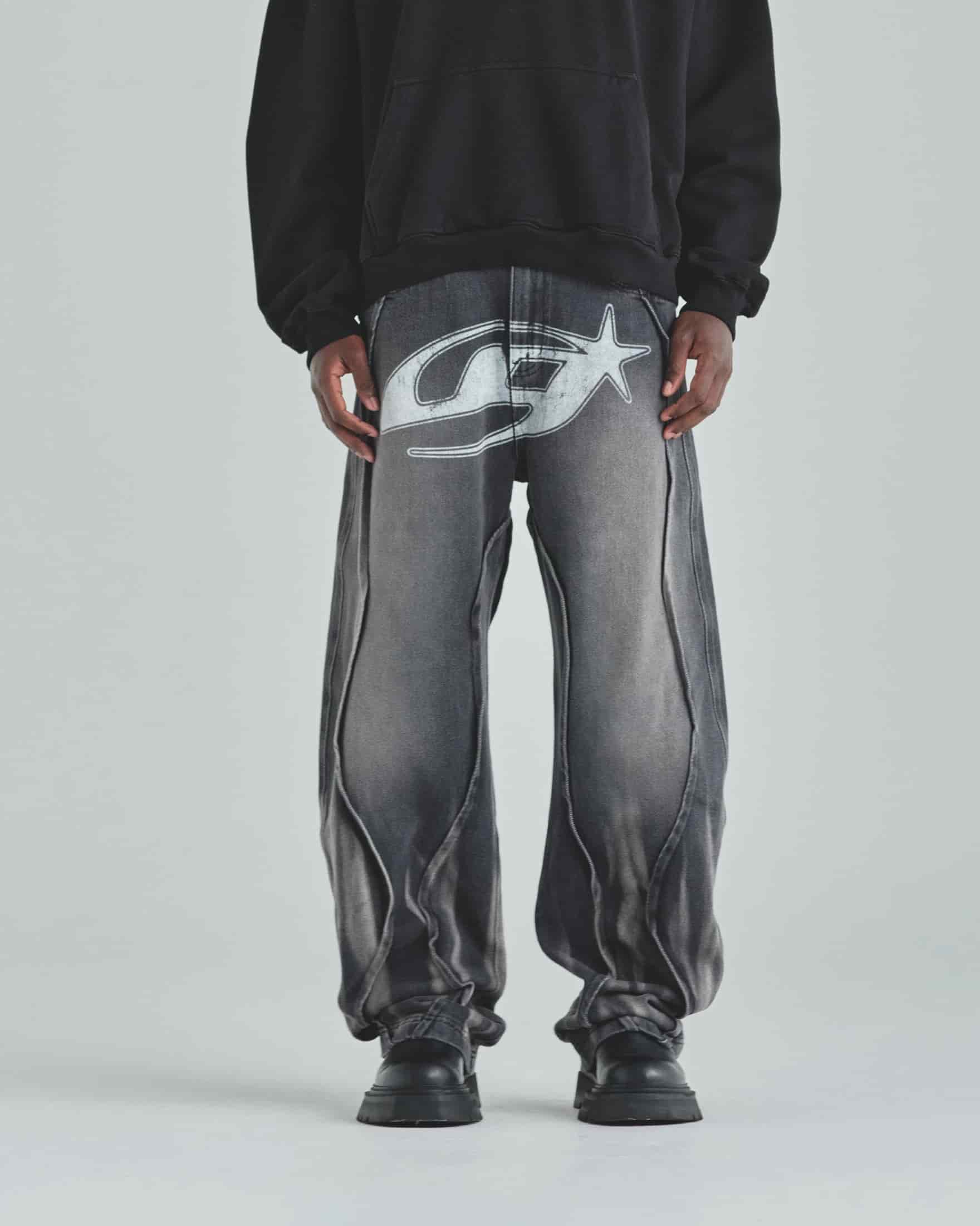 Act 1 UG Star Barrel Vein Jean Washed Black - miniatura 2
