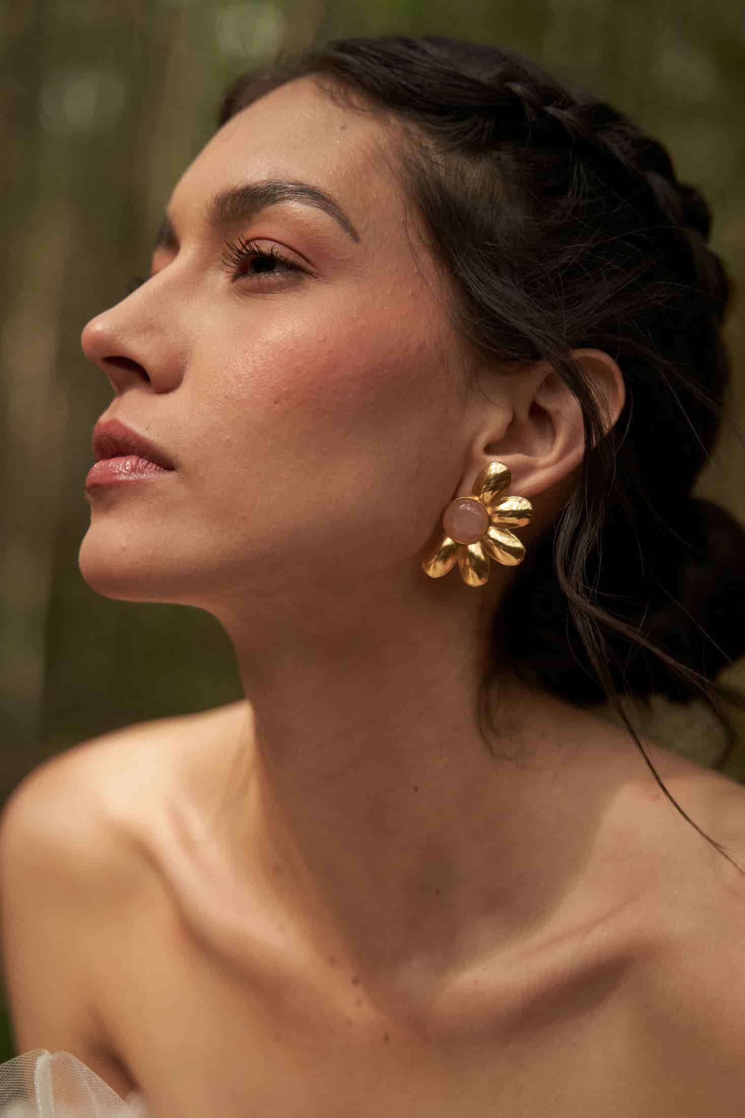 Aretes Media Flor - miniatura 3
