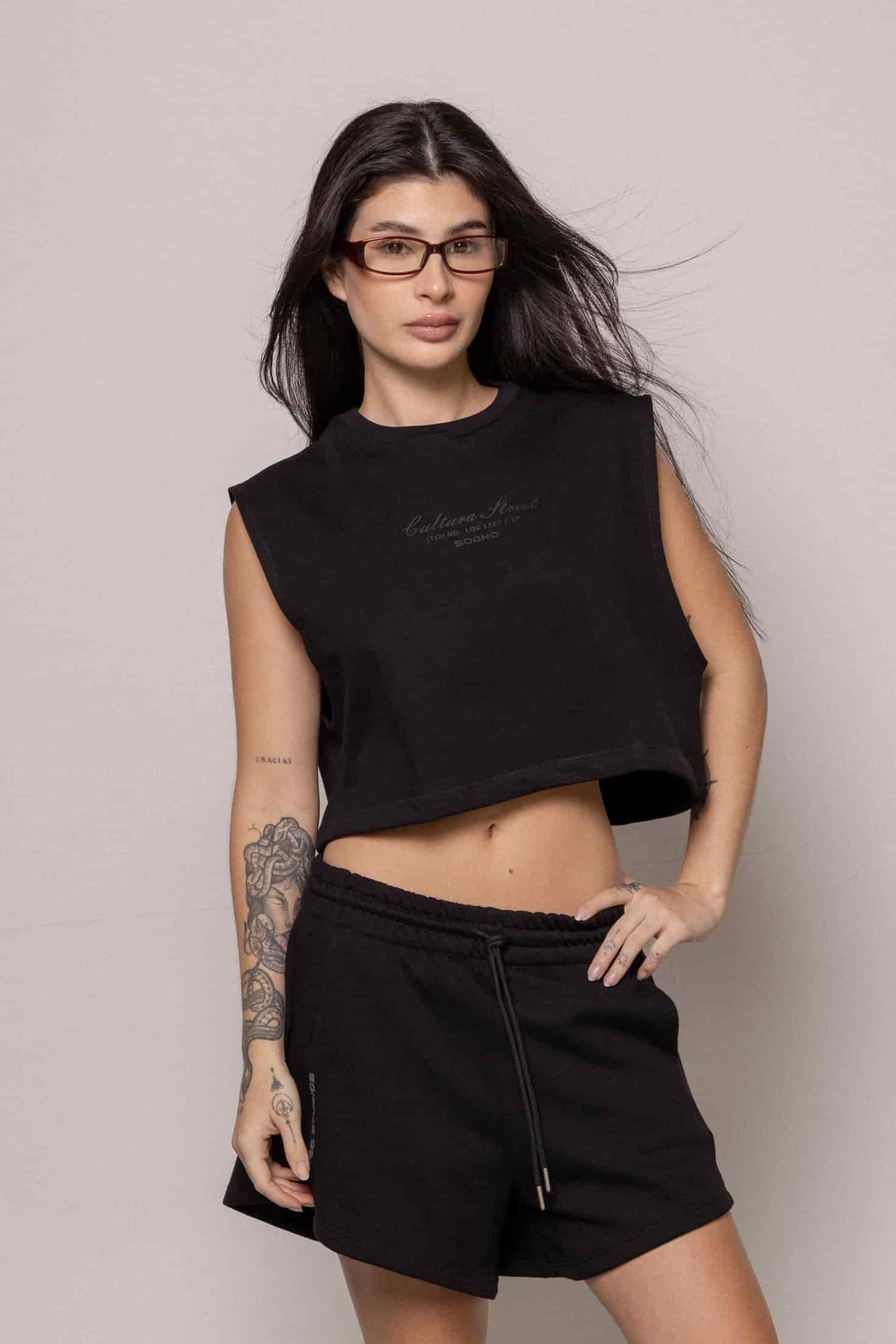 Camisilla 8727 Sgo Dama-Negra - miniatura 1