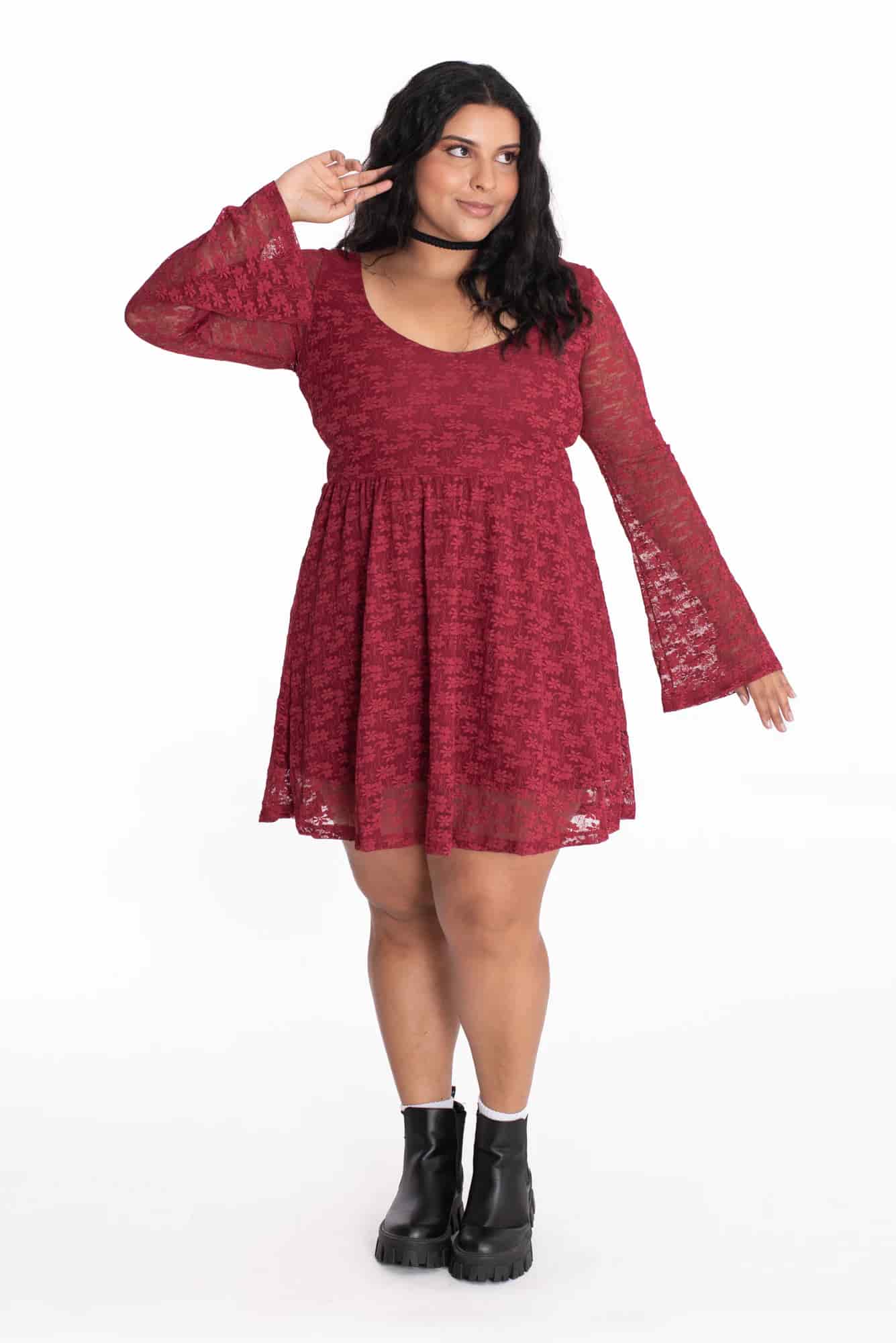 Vestido Florencia Vinotinto - miniatura 21
