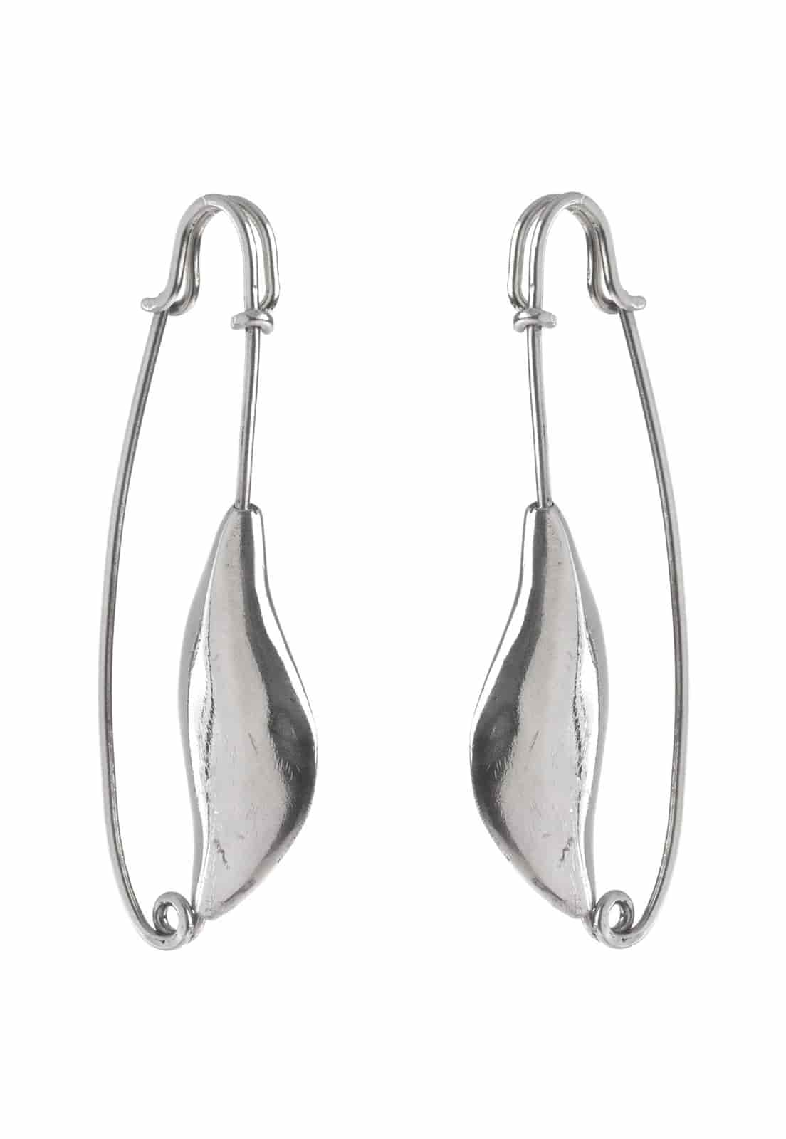 SILVER PIN EARRINGS - miniatura 1