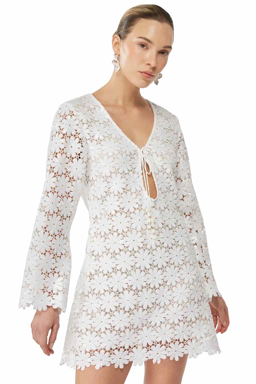 SERAPHINE MINI DRESS WHITE - miniatura 1