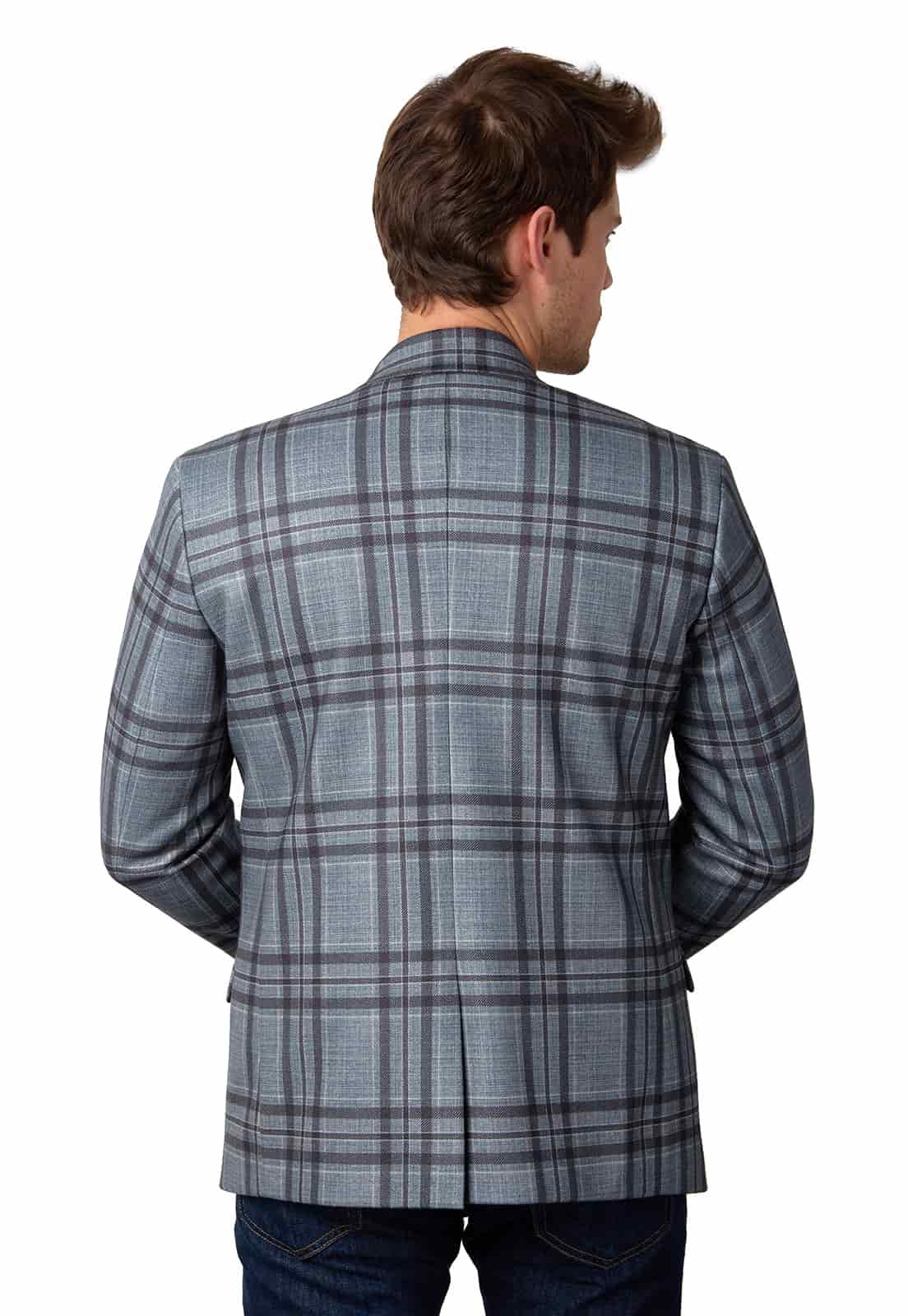 Blazer estampado negro a cuadros - miniatura 2
