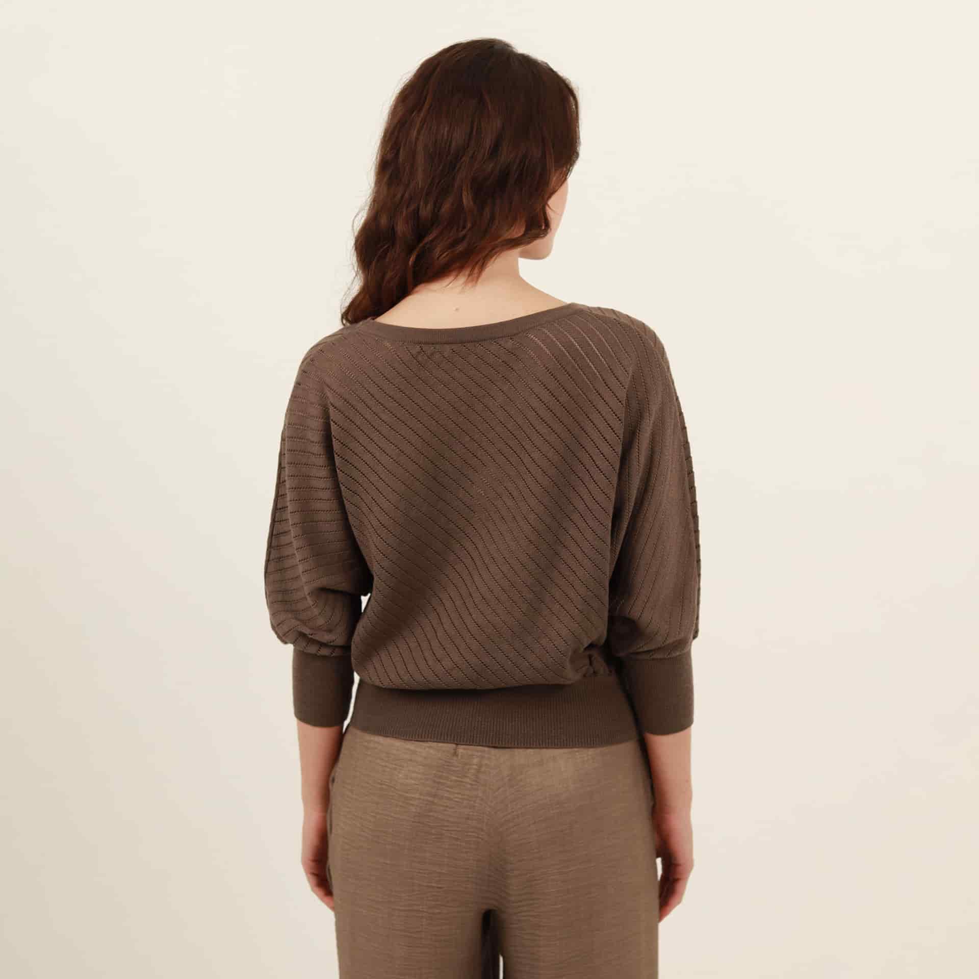 Sweater relajado cuello redondo manga amplia - miniatura 10