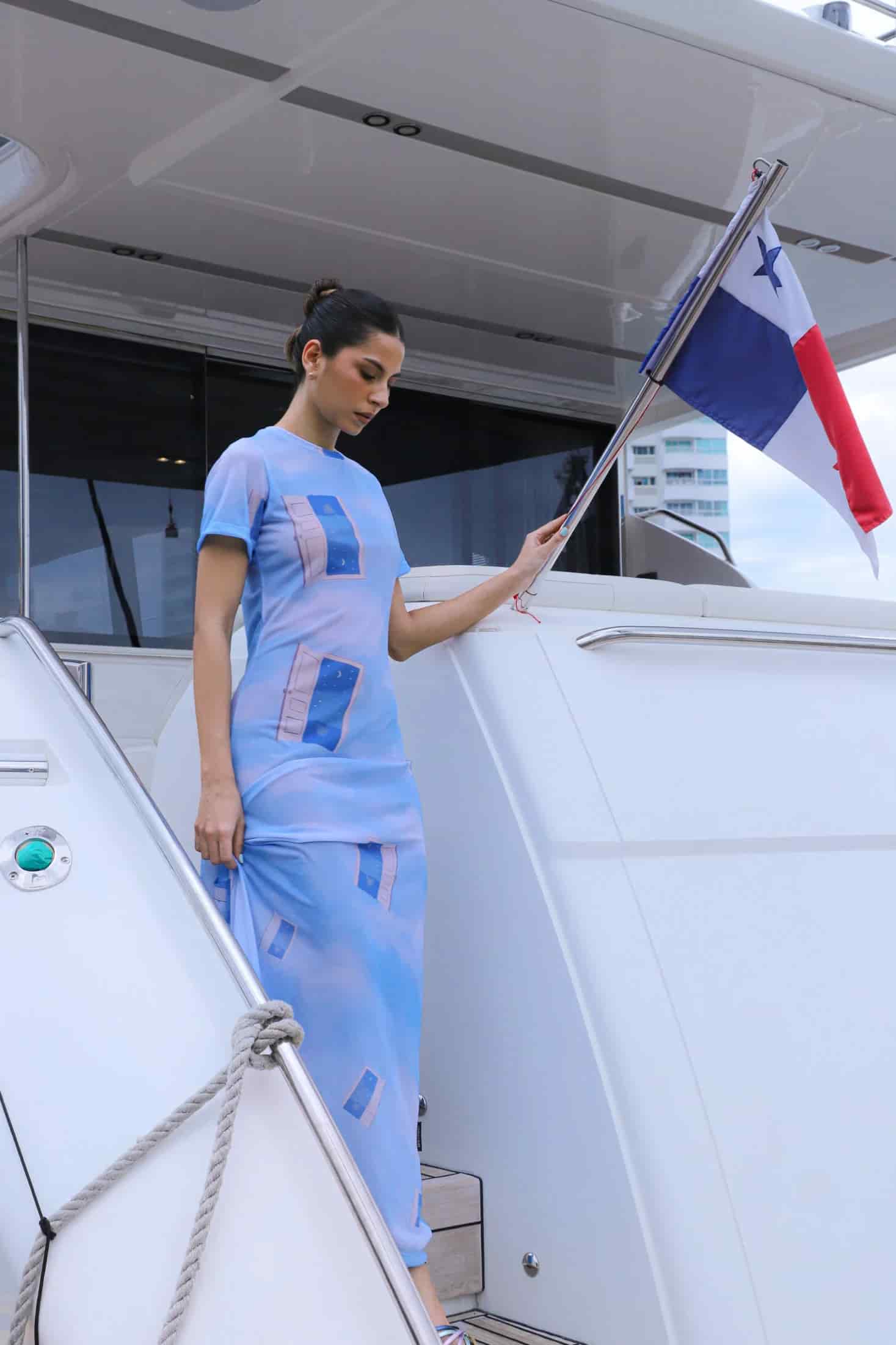 Mesh Dress - Sky - miniatura 12