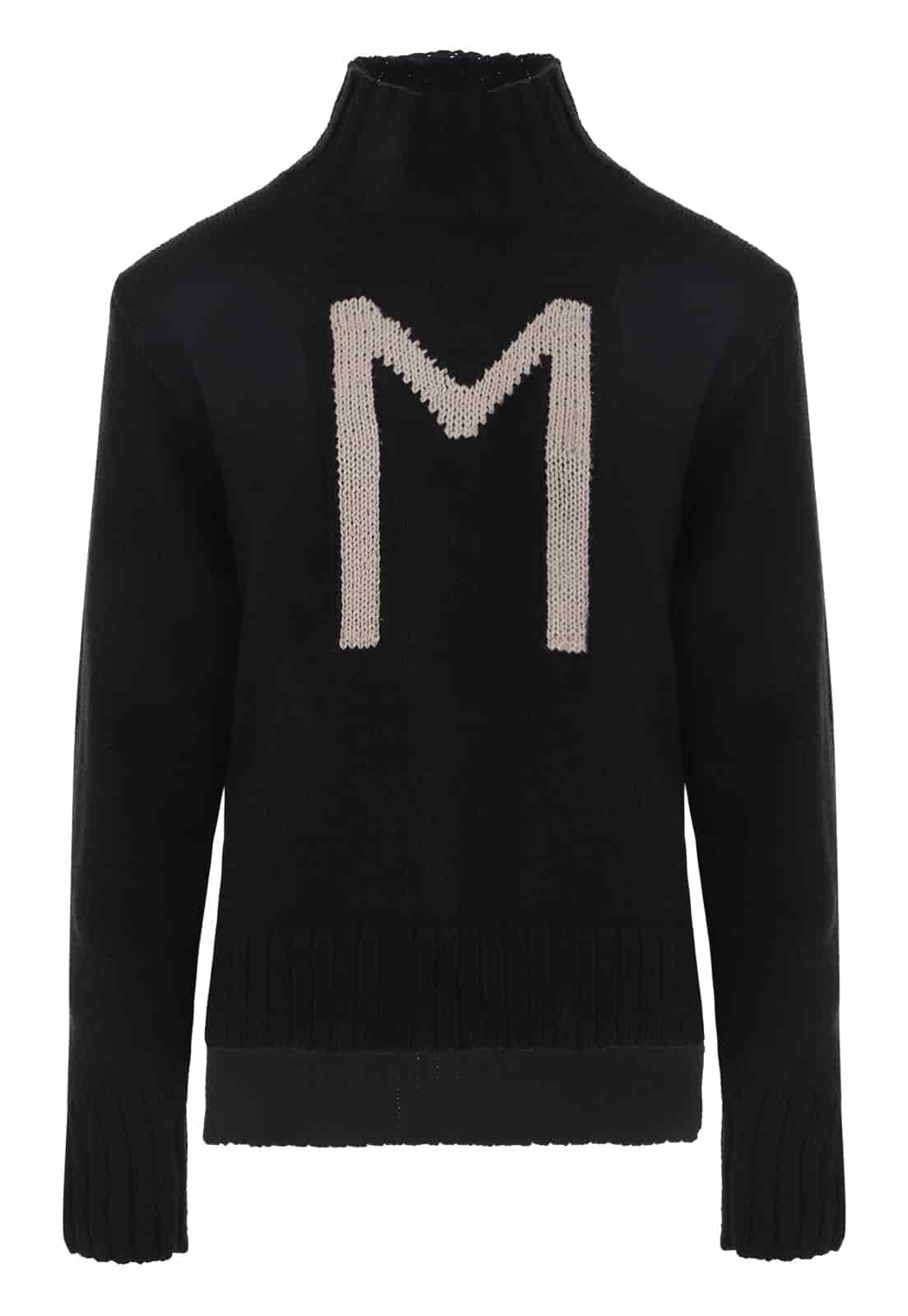 TURTLE NECK LETTER SWEATER - miniatura 1