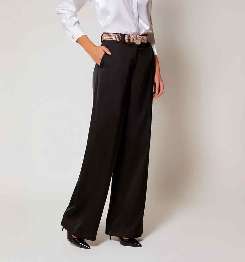 Pantalon tiro alto con correa - miniatura 1