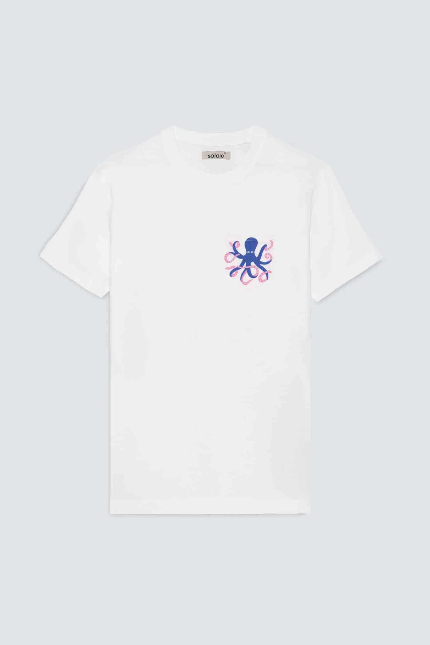 Men's cotton t-shirt octopus - miniatura 1