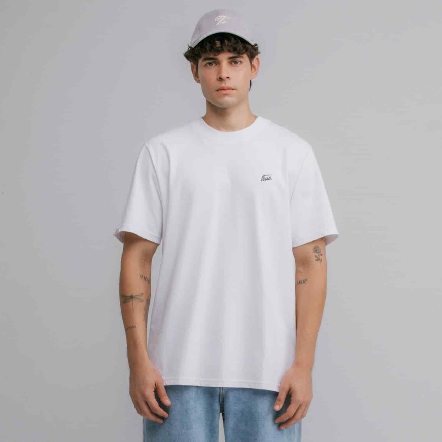 Cursive Logo T-Shirt - White - miniatura 3