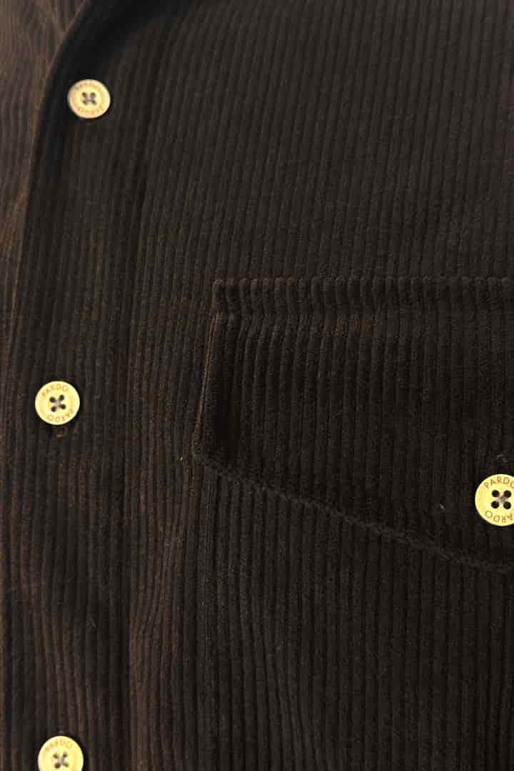 Camisa corduroy/pana café - miniatura 7