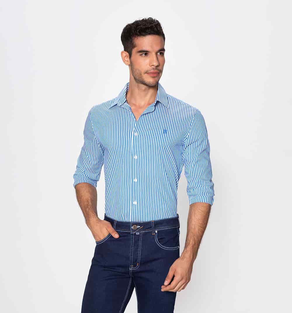 Camisa de rayas con bordado - miniatura 6