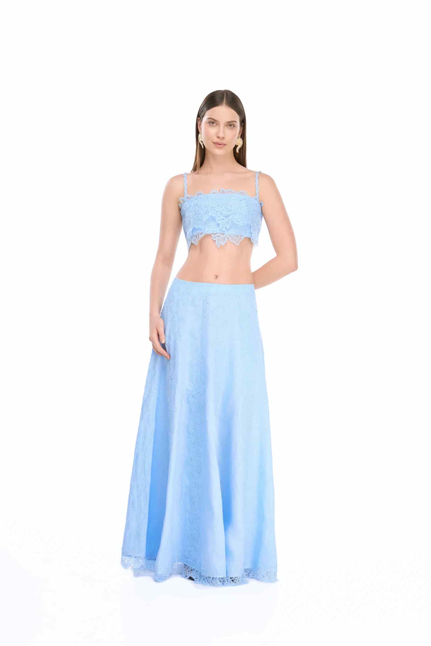 RESPLANDOR MAXI SKIRT BLUE - miniatura 1