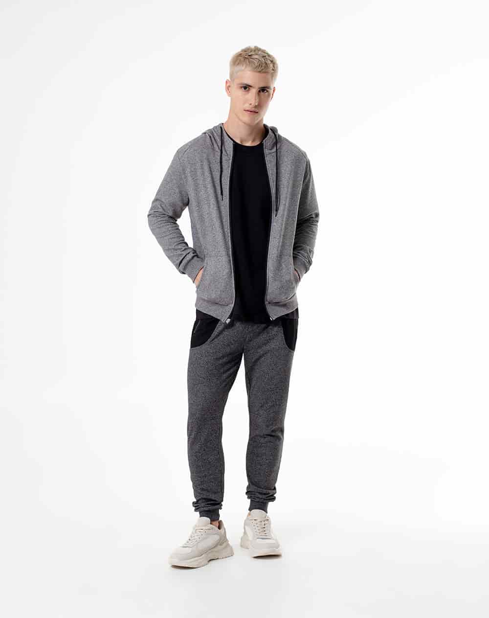 Chaqueta regular algodón gris hombre - miniatura 4