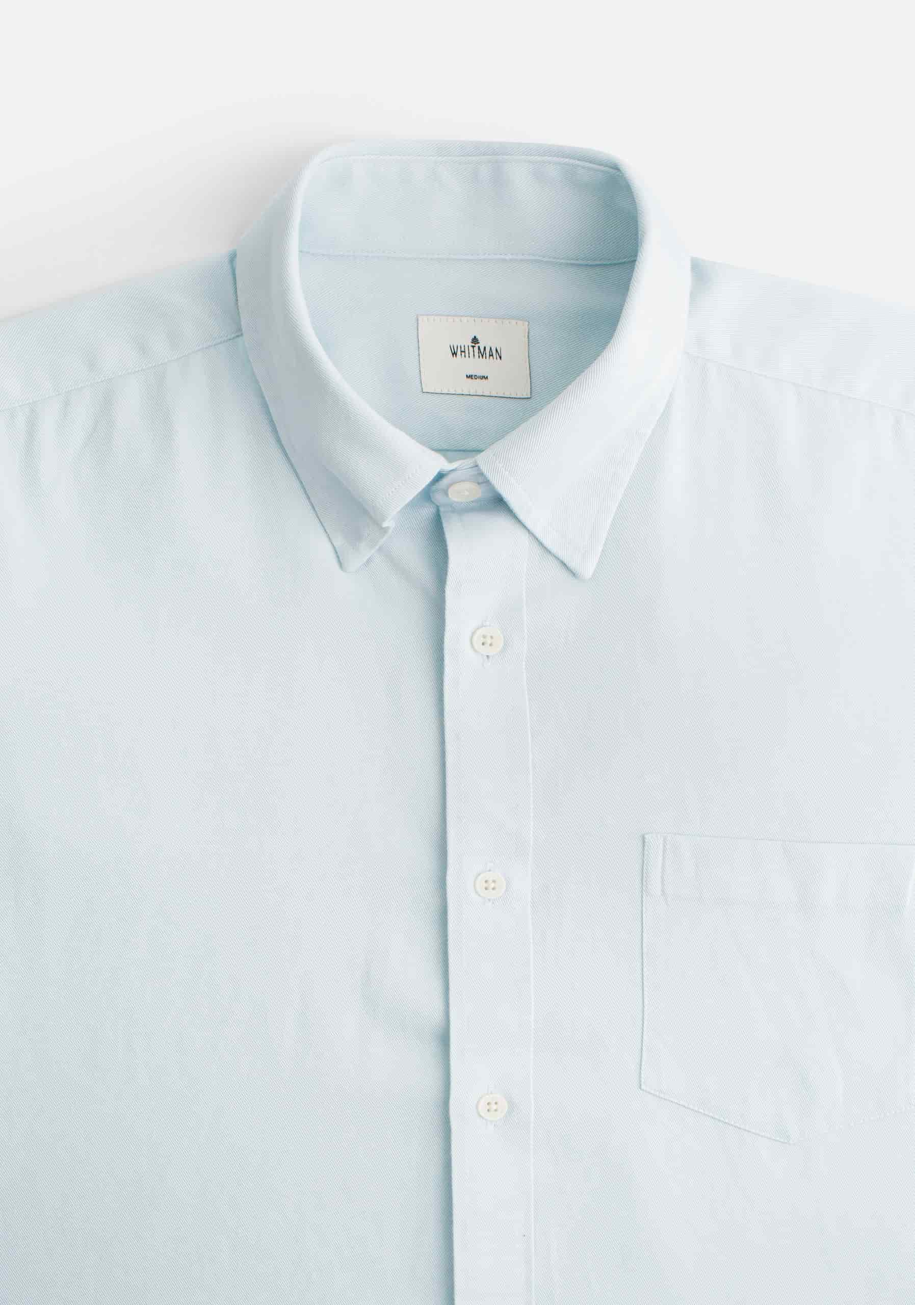 Camisa H CI Hamilton Tencel Azul Claro - miniatura 2
