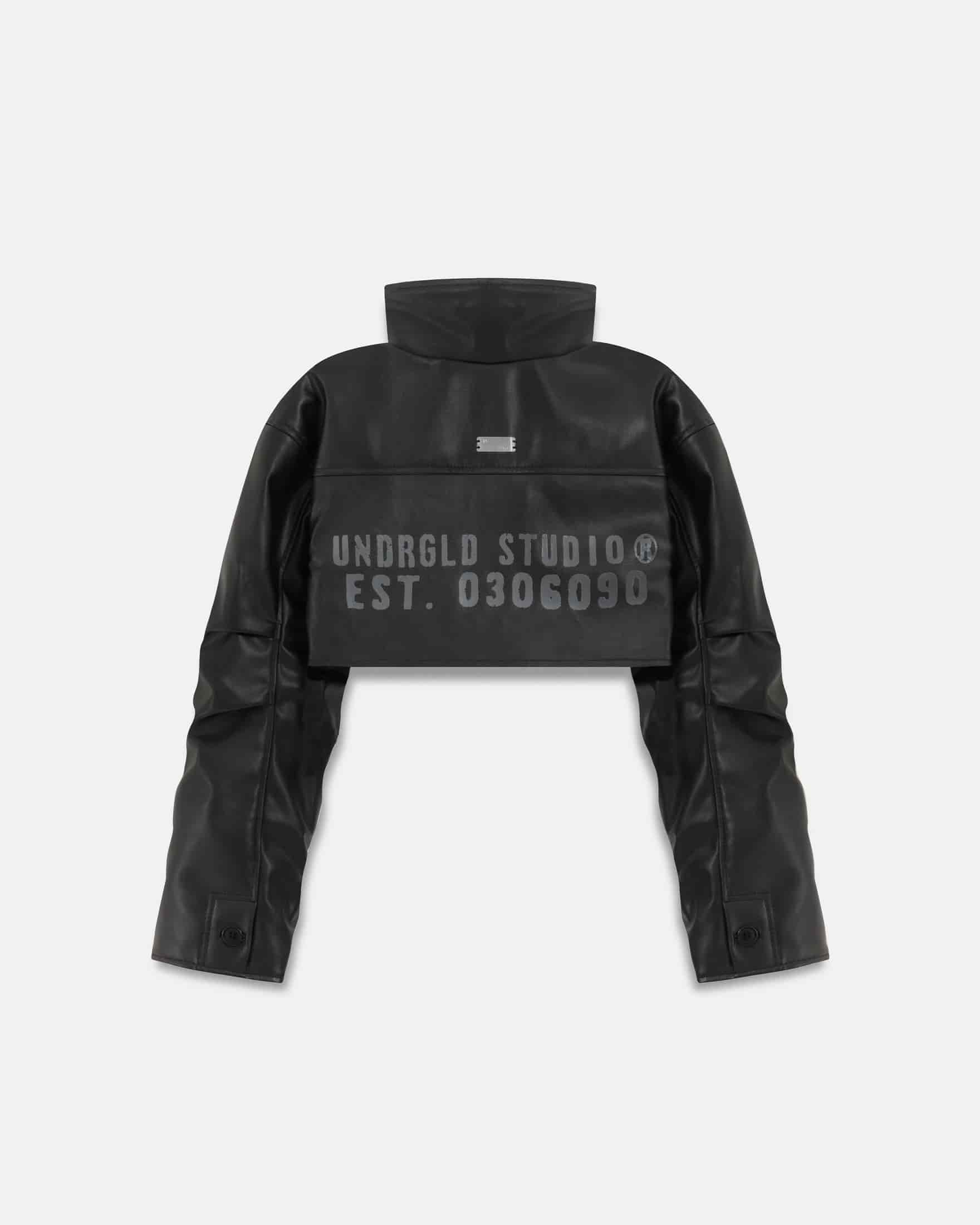 Spring Worn Logo Cropped Jacket Black - miniatura 1