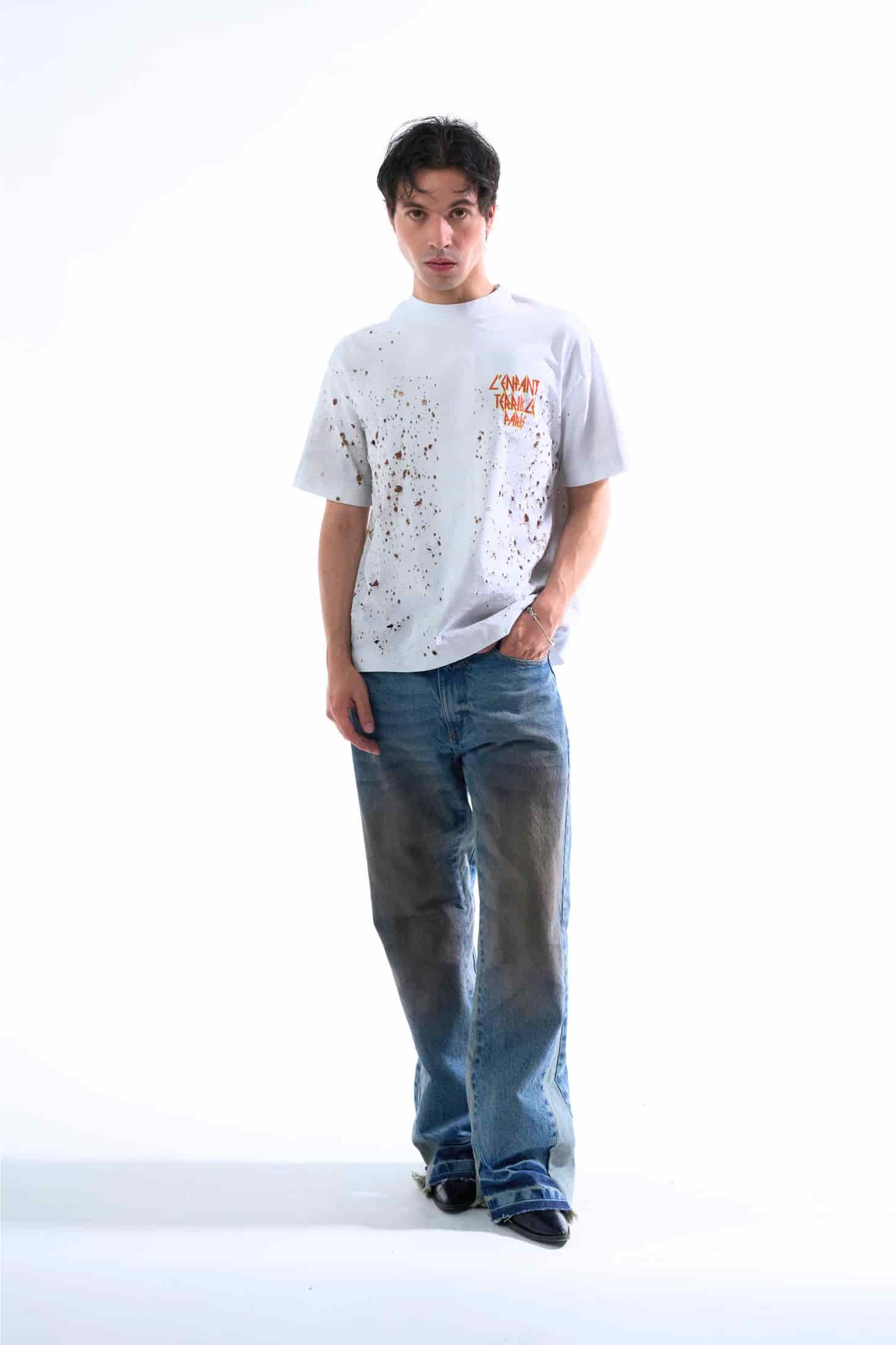 DIRTY FLARED JEANS - miniatura 2