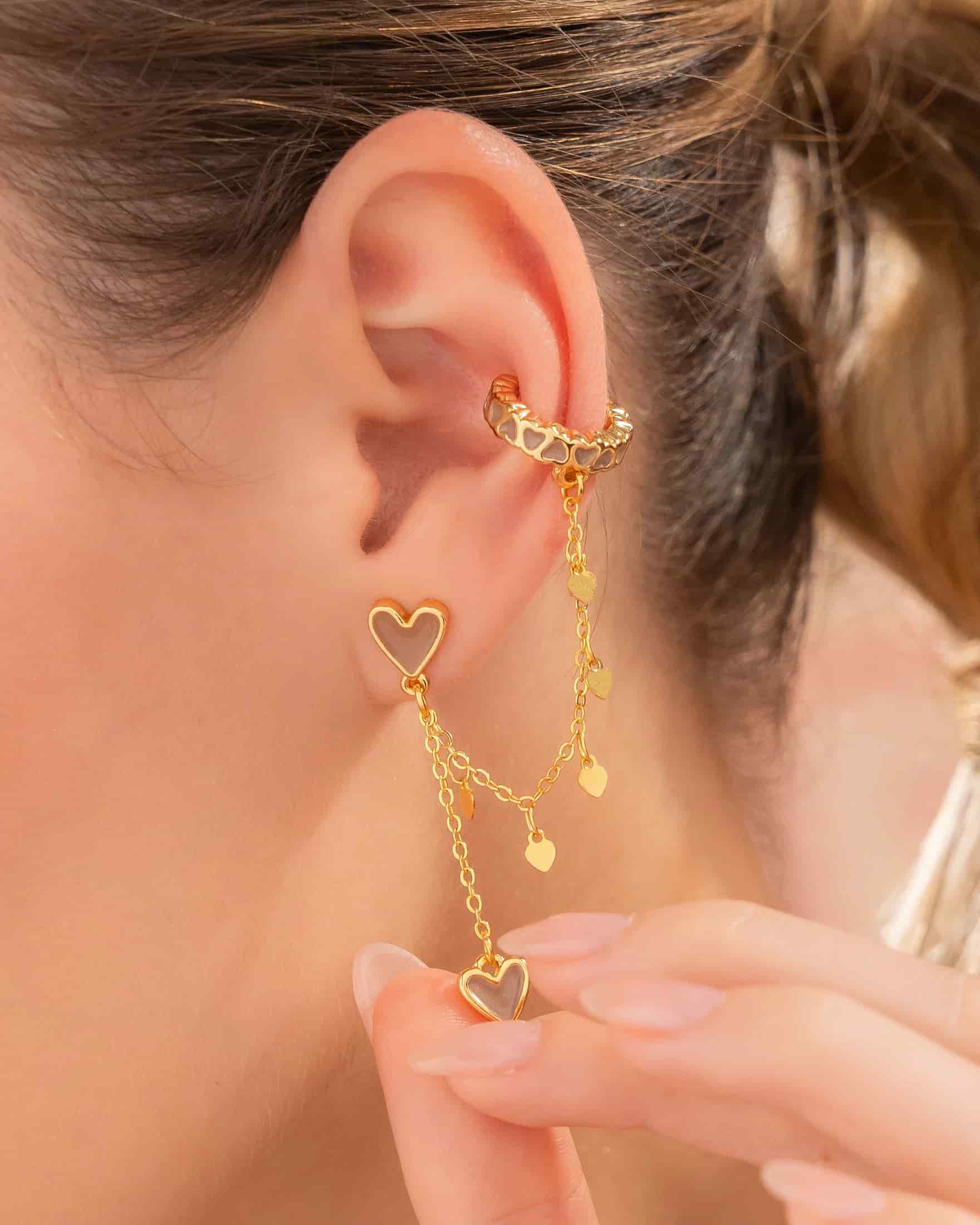 Set De Aretes Corazón - miniatura 3