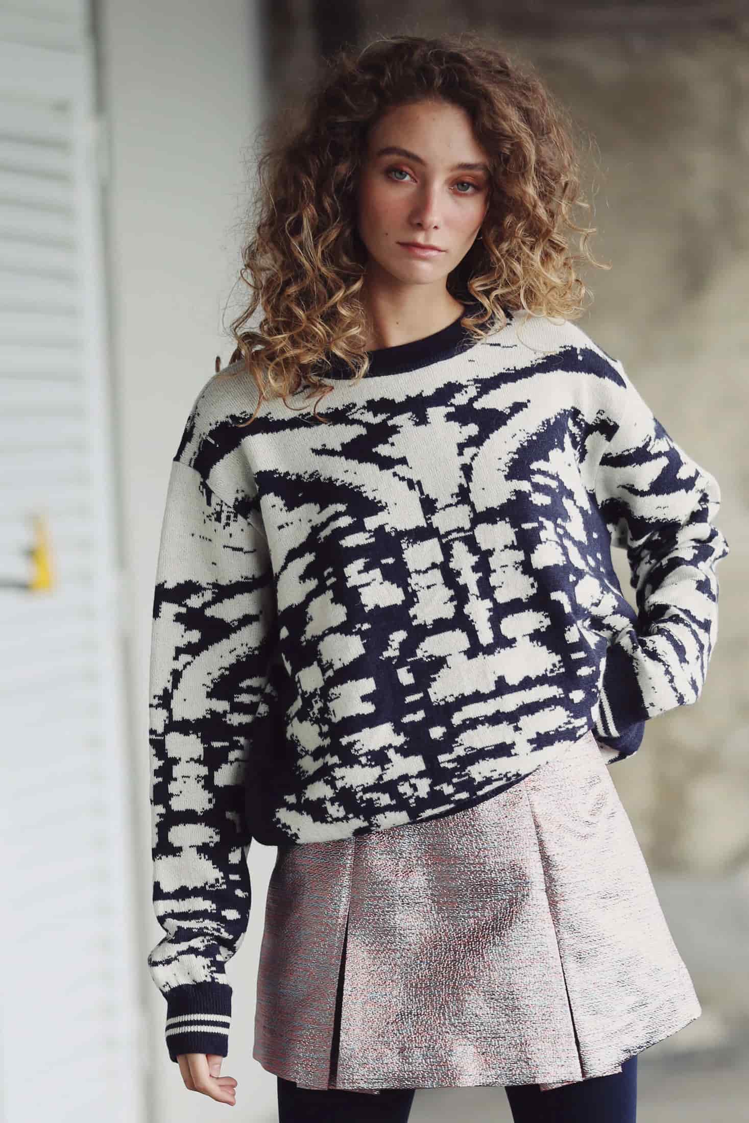 FIORELLA BLUE SWEATER - miniatura 2