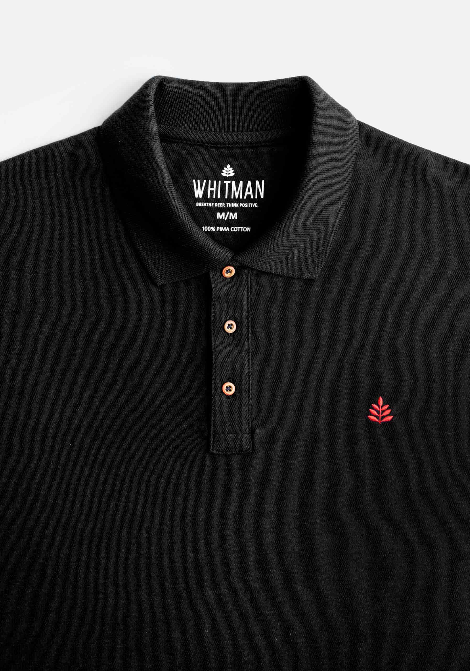 Camiseta Polo H Unicolor L-Roj Negro - miniatura 2