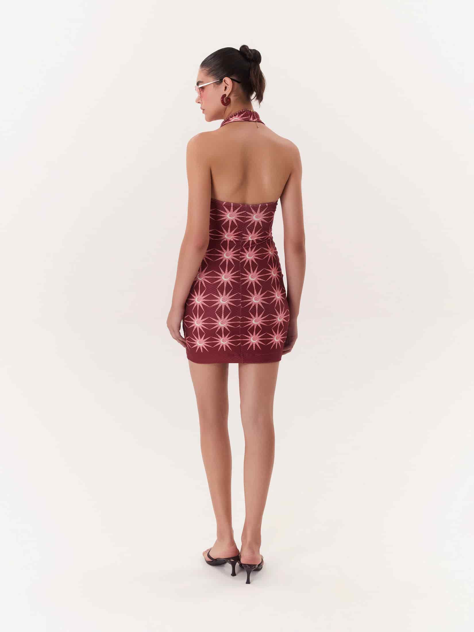 Mini Dress Solar - Vino - miniatura 3